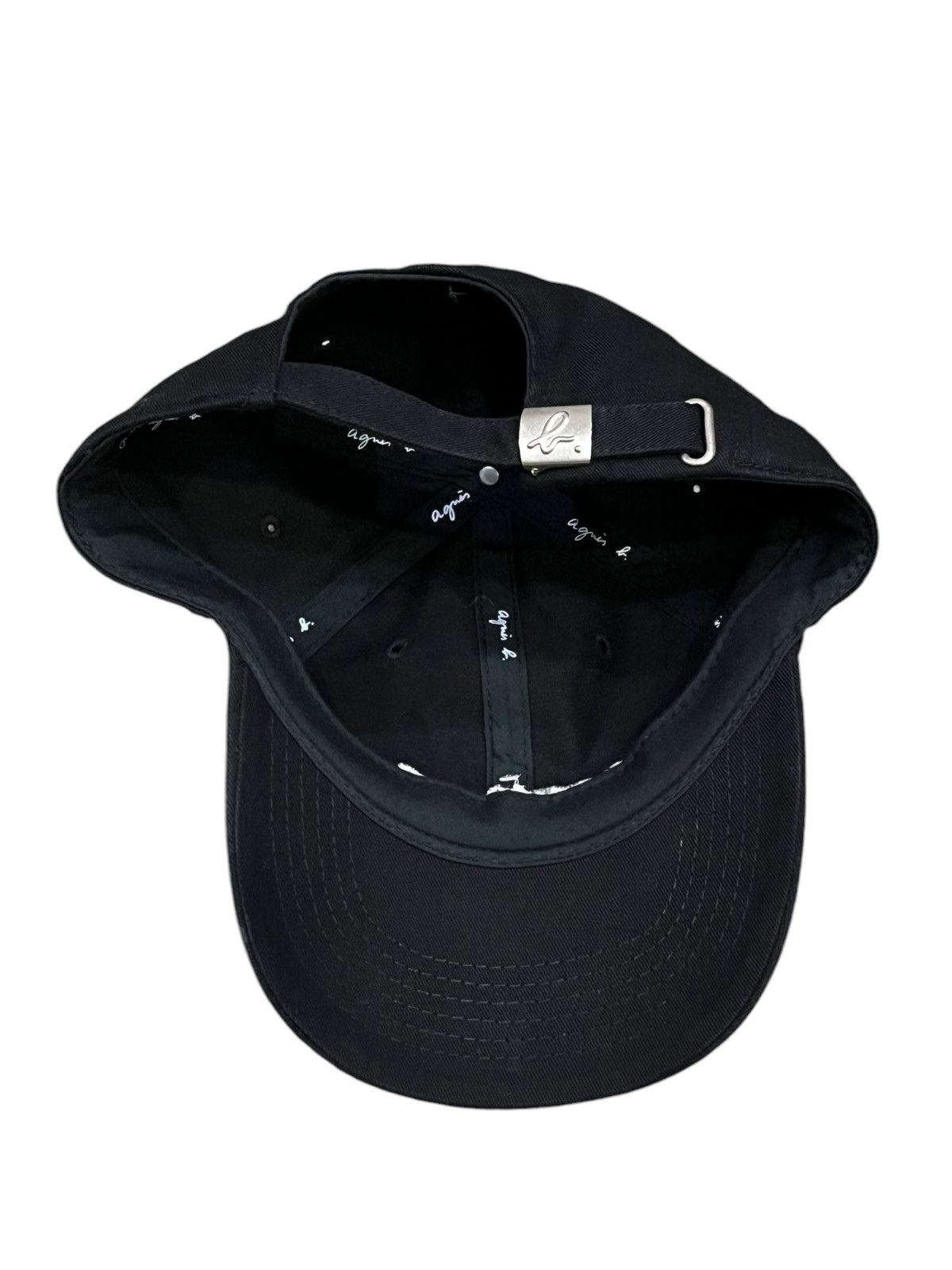 agnes b. 🔥RARE🔥Vintage AGNES B Embroidery Black Strapback Dad Hat Size ONE SIZE - 6 Thumbnail