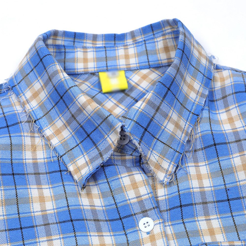 Japanese Brand × Vintage Japanese retro loose plaid long-sleeved shirt casual loose Size US M / EU 48-50 / 2 - 3 Thumbnail