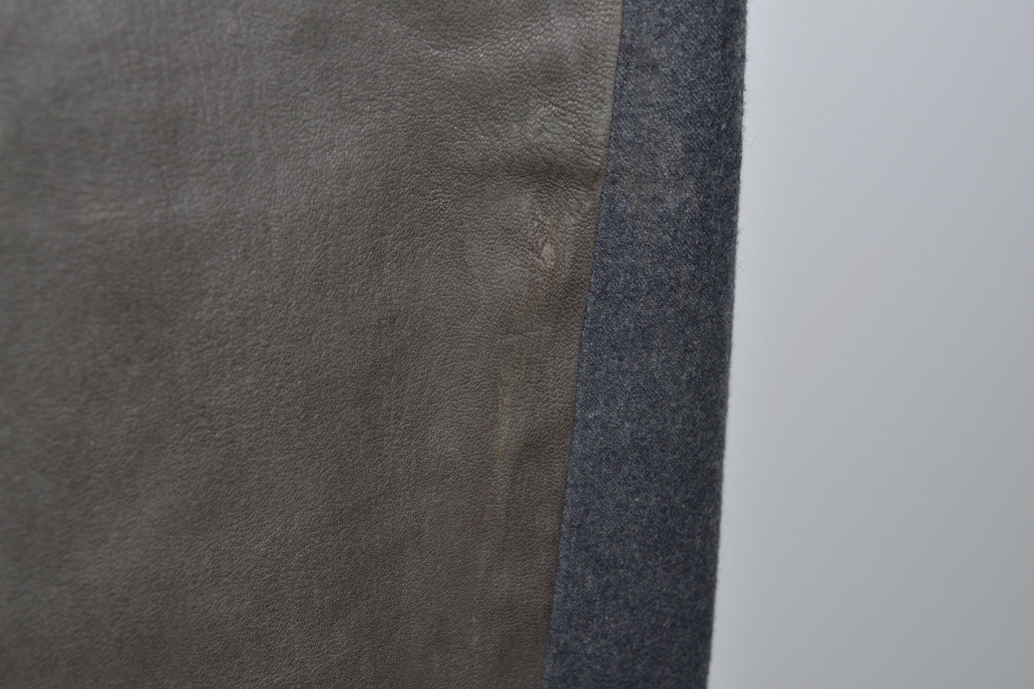 Brunello Cucinelli BRUNELLO CUCINELLI Skirt Wool Leather Midi Brown Grey Size 28" / US 6 / IT 42 - 8 Thumbnail
