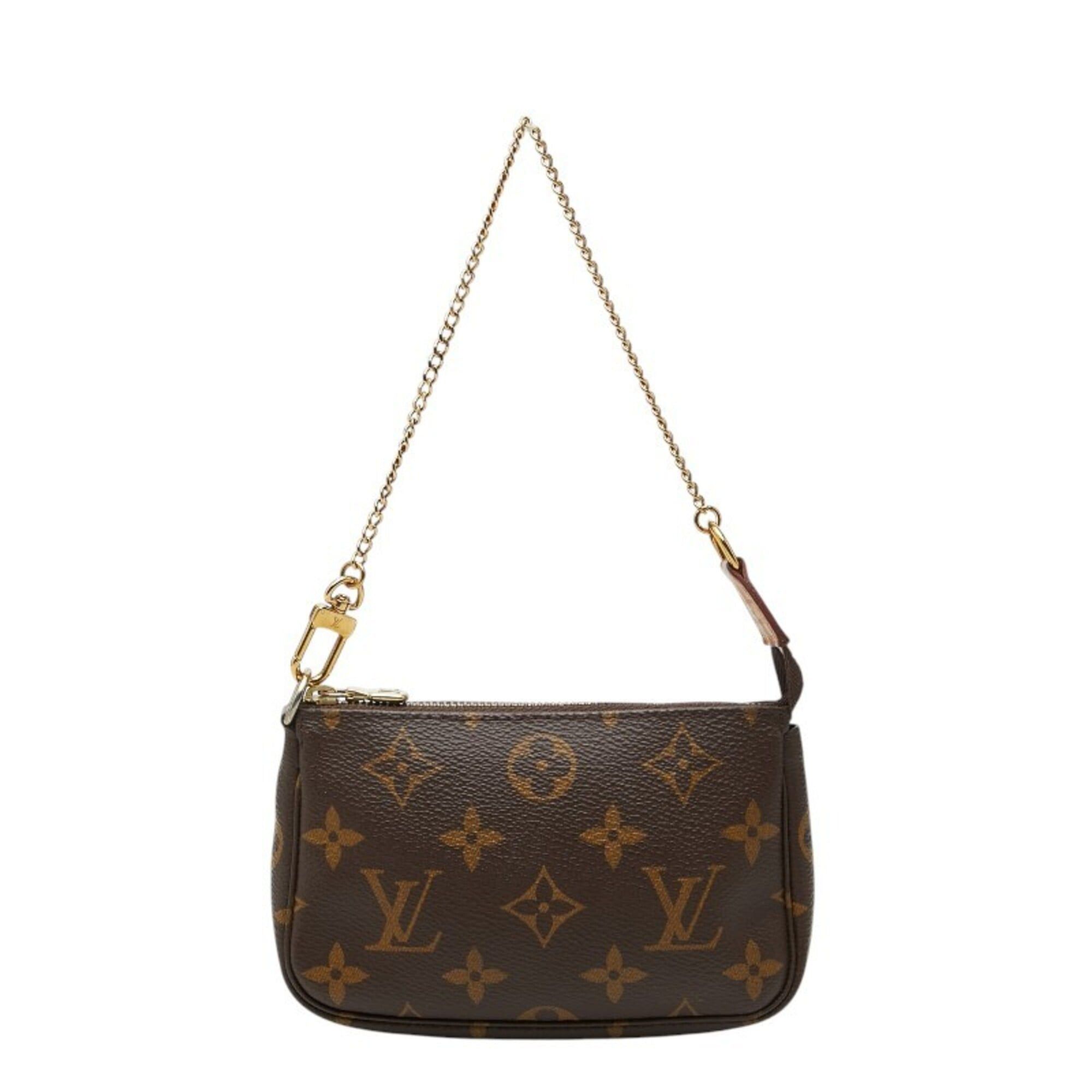 Louis Vuitton Louis Vuitton Monogram Mini Pochette Accessoires Accessory Pouch Handbag M58009 Brown Leather Women's LOUIS VUITTON Size ONE SIZE - 1 Thumbnail