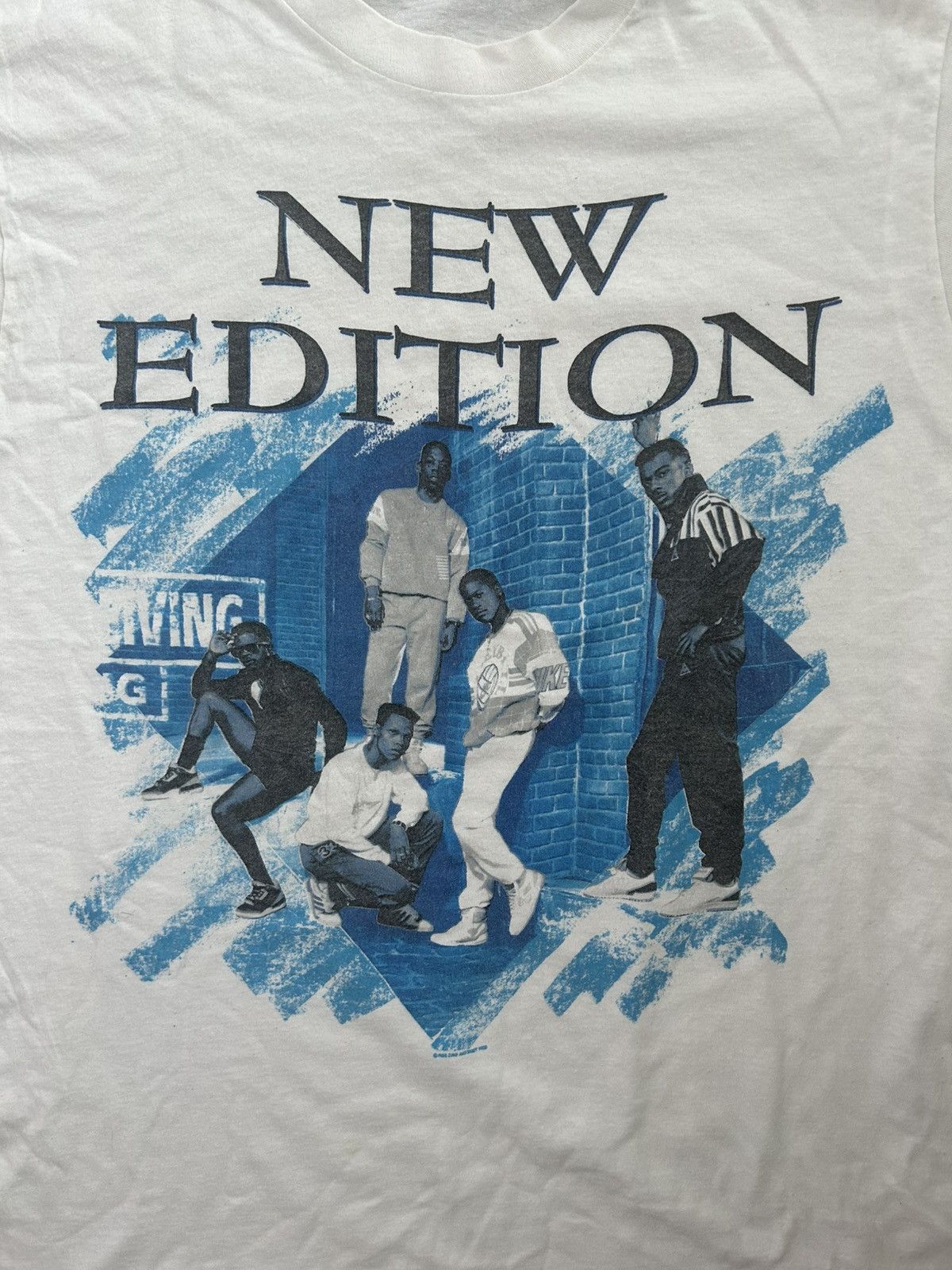 Vintage New Edition Vintage T Shirt 80s Size US L / EU 52-54 / 3 - 3 Thumbnail