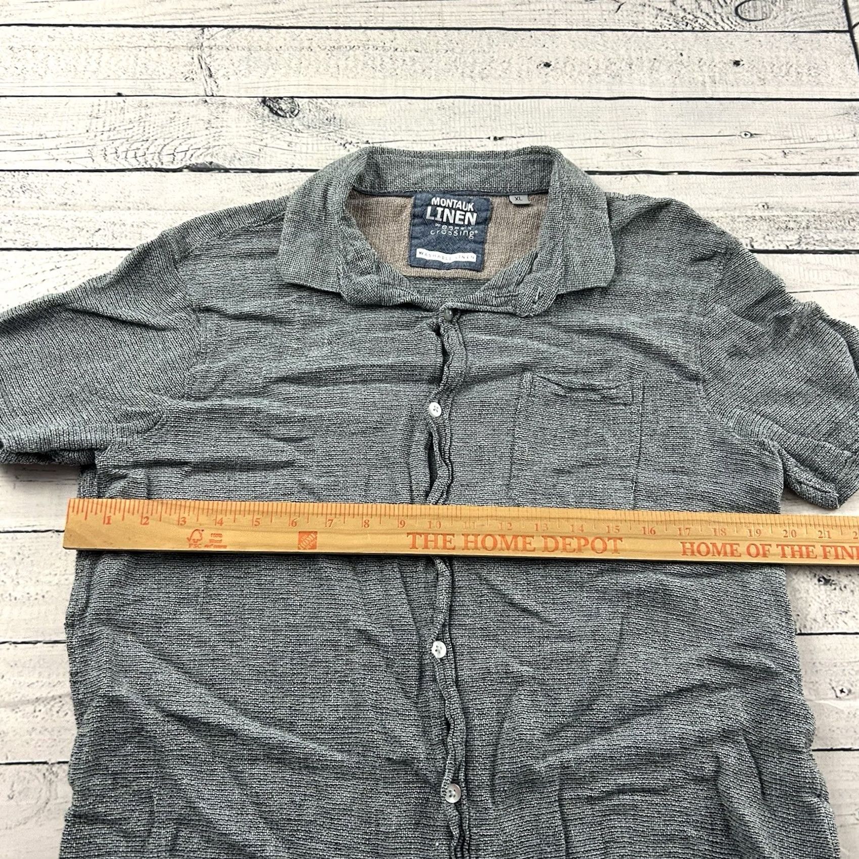 Vintage Montauk Shirt XL Blue Linen Short Sleeve Button-Up Men’s Size US XL / EU 56 / 4 - 4 Thumbnail