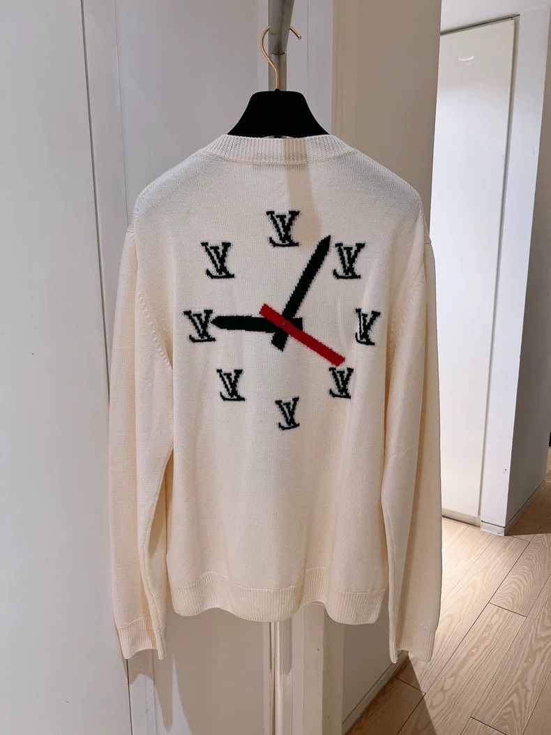 Louis Vuitton Louis Vuitton White Clock Sweater 2503-Nextarrow Size US L / EU 52-54 / 3 - 2 Thumbnail