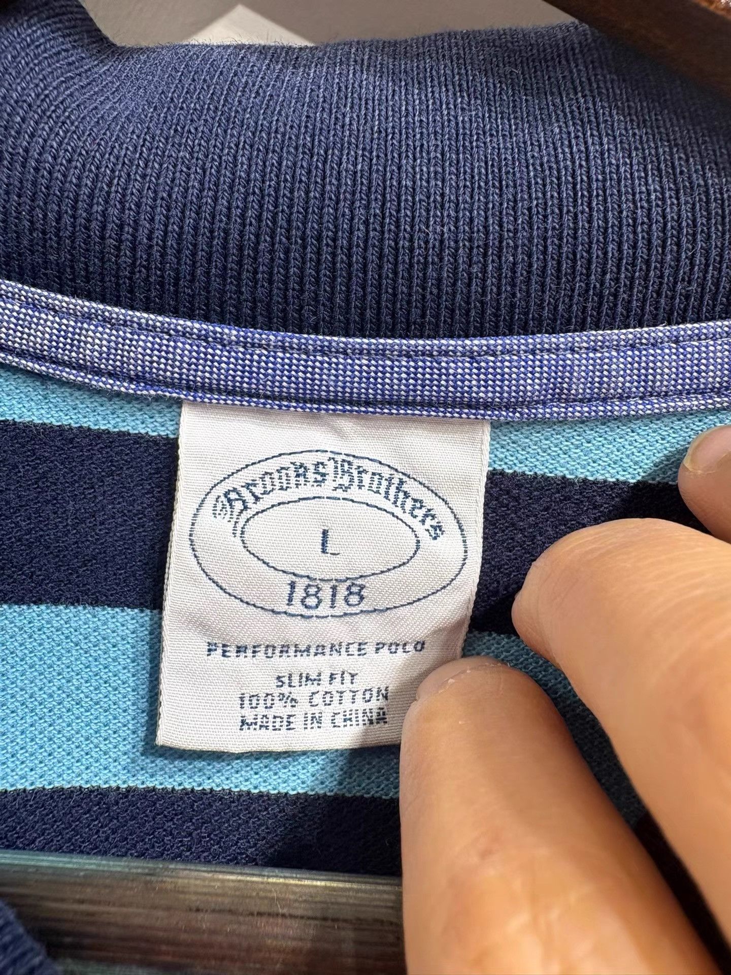 Brooks Brothers Brooks Brothers Men's Striped Short Sleeve Polo Shirt K29 Size US L / EU 52-54 / 3 - 4 Thumbnail