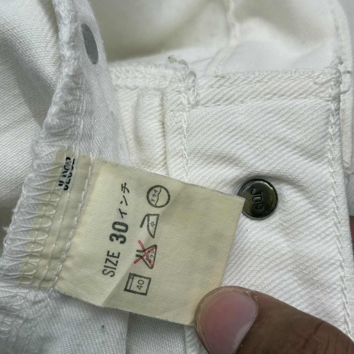 Levi's Vintage 96’s Levis Wide Straight Japan Stretch Denim Pants Size 30" / US 8 / IT 44 - 14 Thumbnail