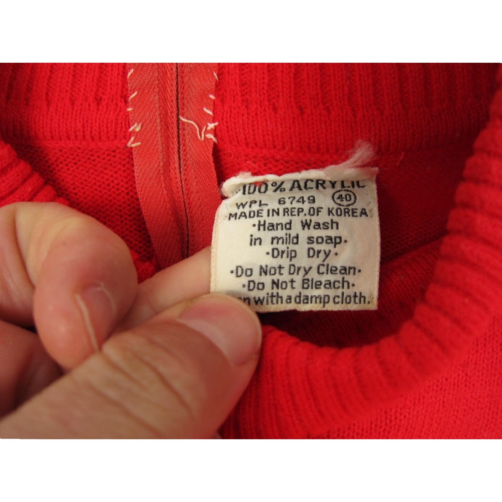 Vintage VINTAGE True Vintage Sweater Womens 40 Red High Neck Long Sleeve Knit 60s 70s Casual Size S / US 4 / IT 40 - 4 Thumbnail
