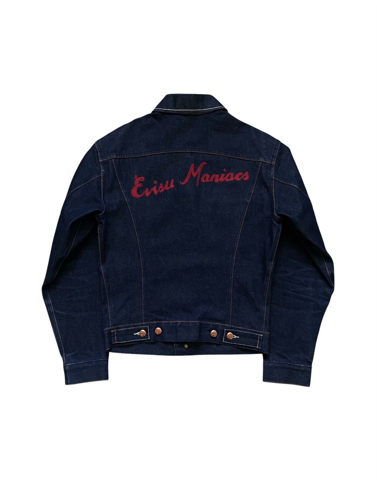 Evisu Evisu Maniacs Embroidered Logo Heritage Denim Jeans Jacket Size M / US 6-8 / IT 42-44 - 1 Thumbnail