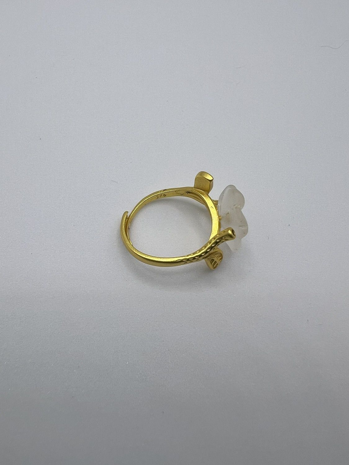 Jewelry Crystal Flower Gold Ring - Size 7 Size ONE SIZE - 4 Thumbnail
