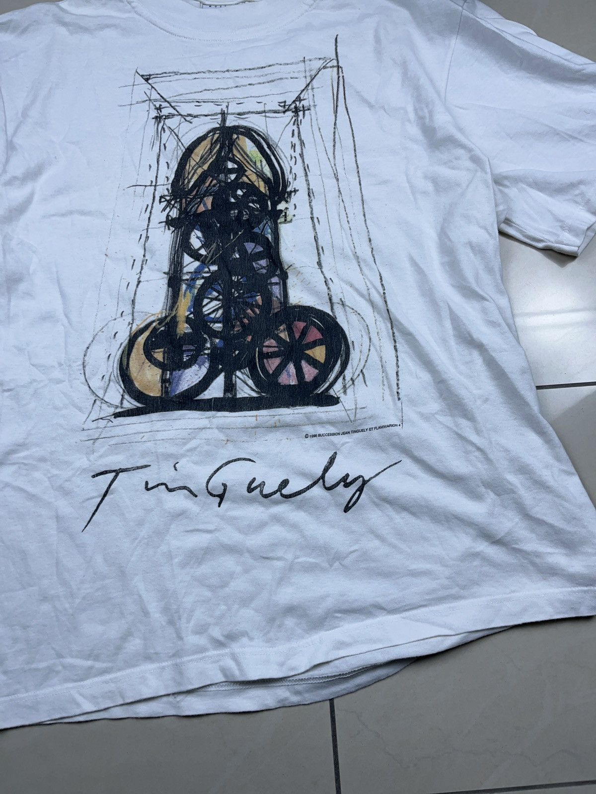 Vintage ➕ vintage 1996 Jean Tinguely succession art t-shirt Size US M / EU 48-50 / 2 - 2 Thumbnail