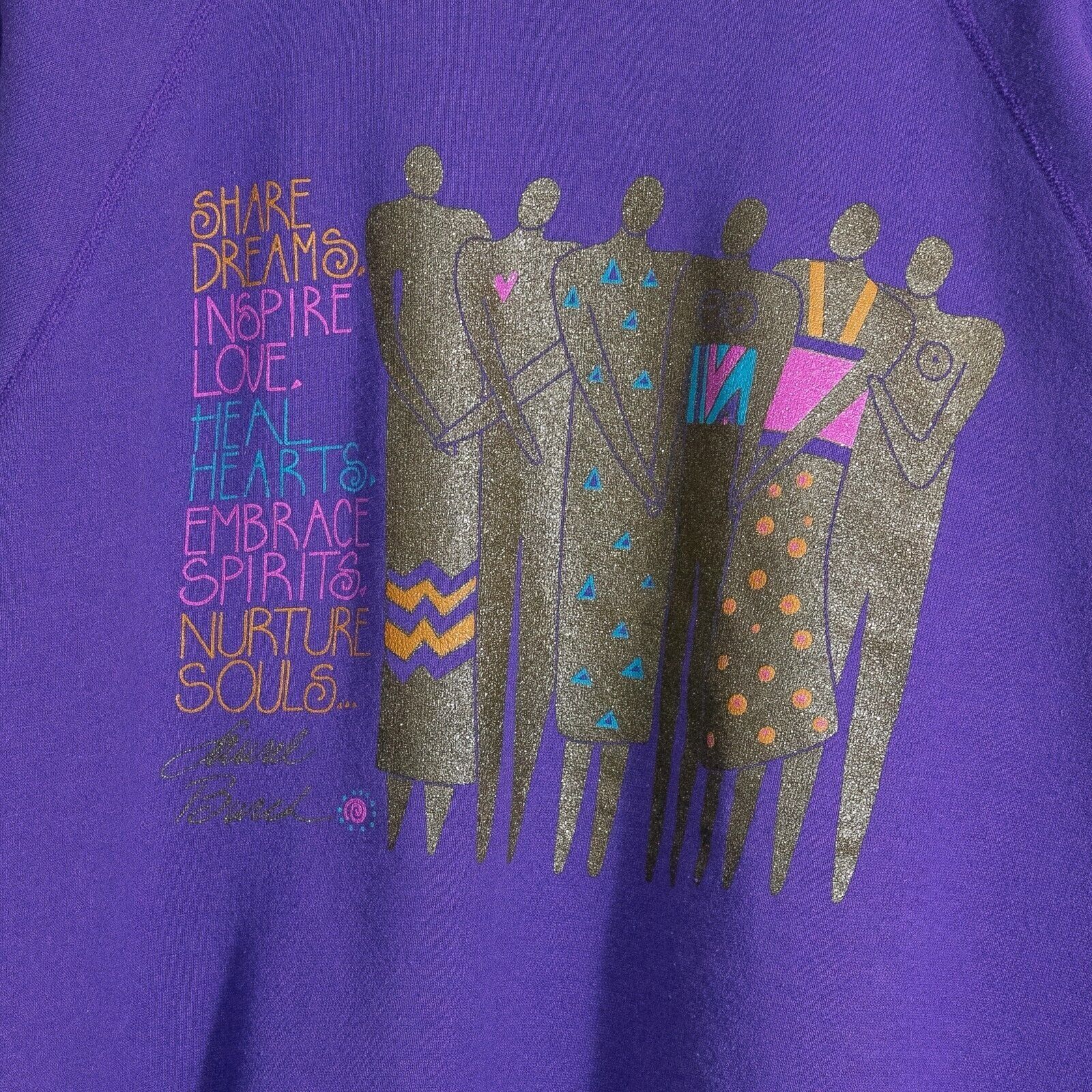 Vintage Vintage 80s Laurel Burch Sweatshirt XL - Raglan Crewneck Art Size US XL / EU 56 / 4 - 3 Thumbnail