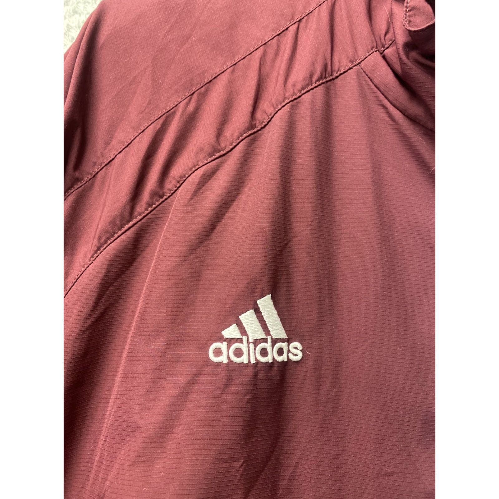 Adidas VINTAGE Adidas Windbreaker Jacket 3 Stripes Red XL Mens Size US XL / EU 56 / 4 - 3 Thumbnail