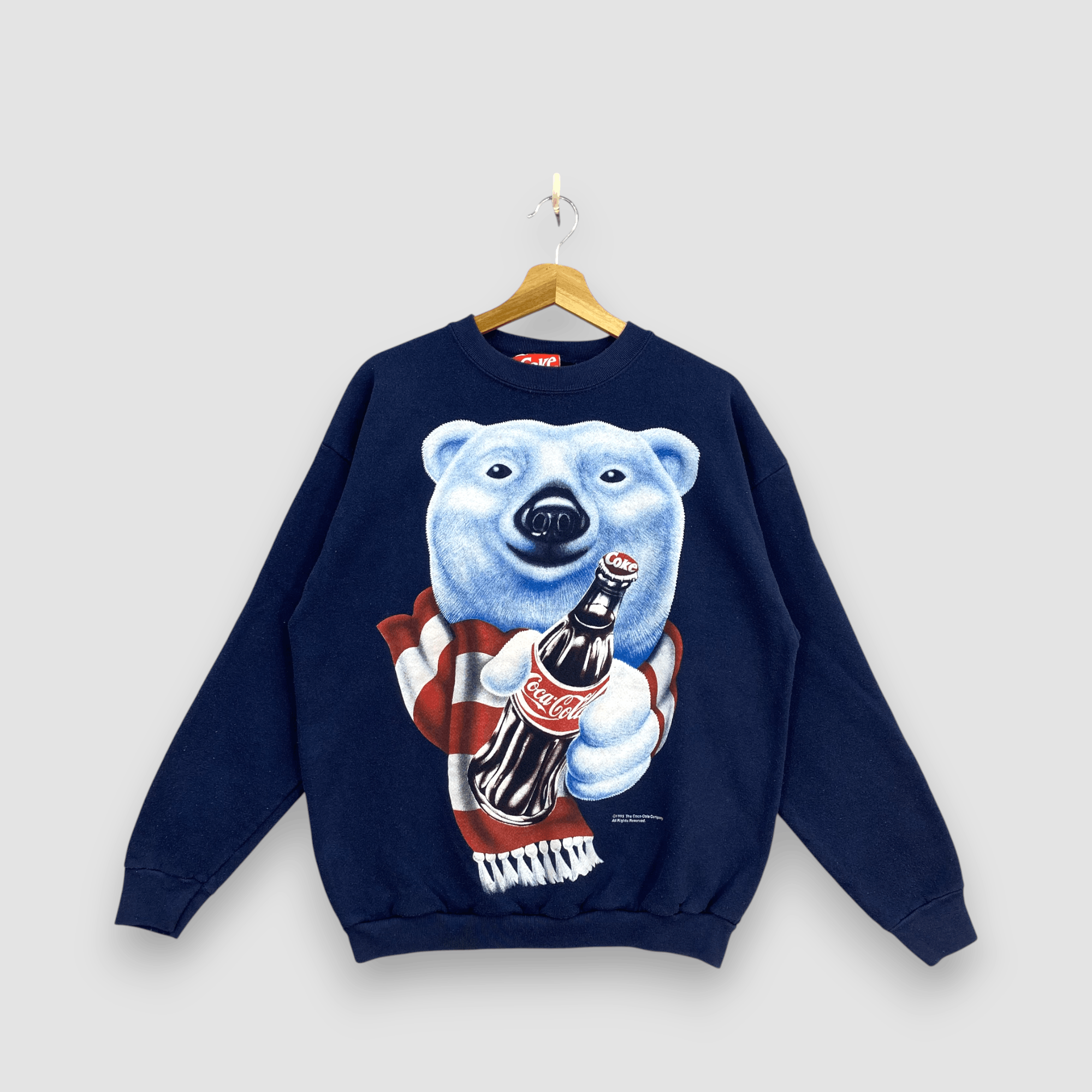 Coca Cola Vintage 90s Coca-Cola Sweatshirt Polar Bear Jumper Coke USA Size US M / EU 48-50 / 2 - 1 Thumbnail