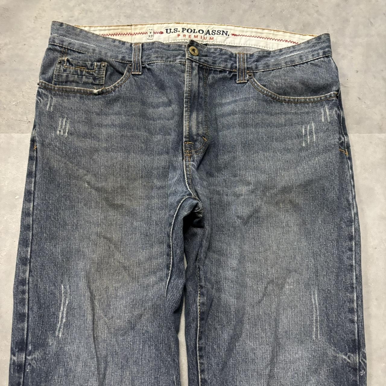 Japanese Brand × Vintage Crazy Vintage Y2K/2000s Grunge Dark Wash Denim Jeans! Size US 34 / EU 50 - 5 Thumbnail