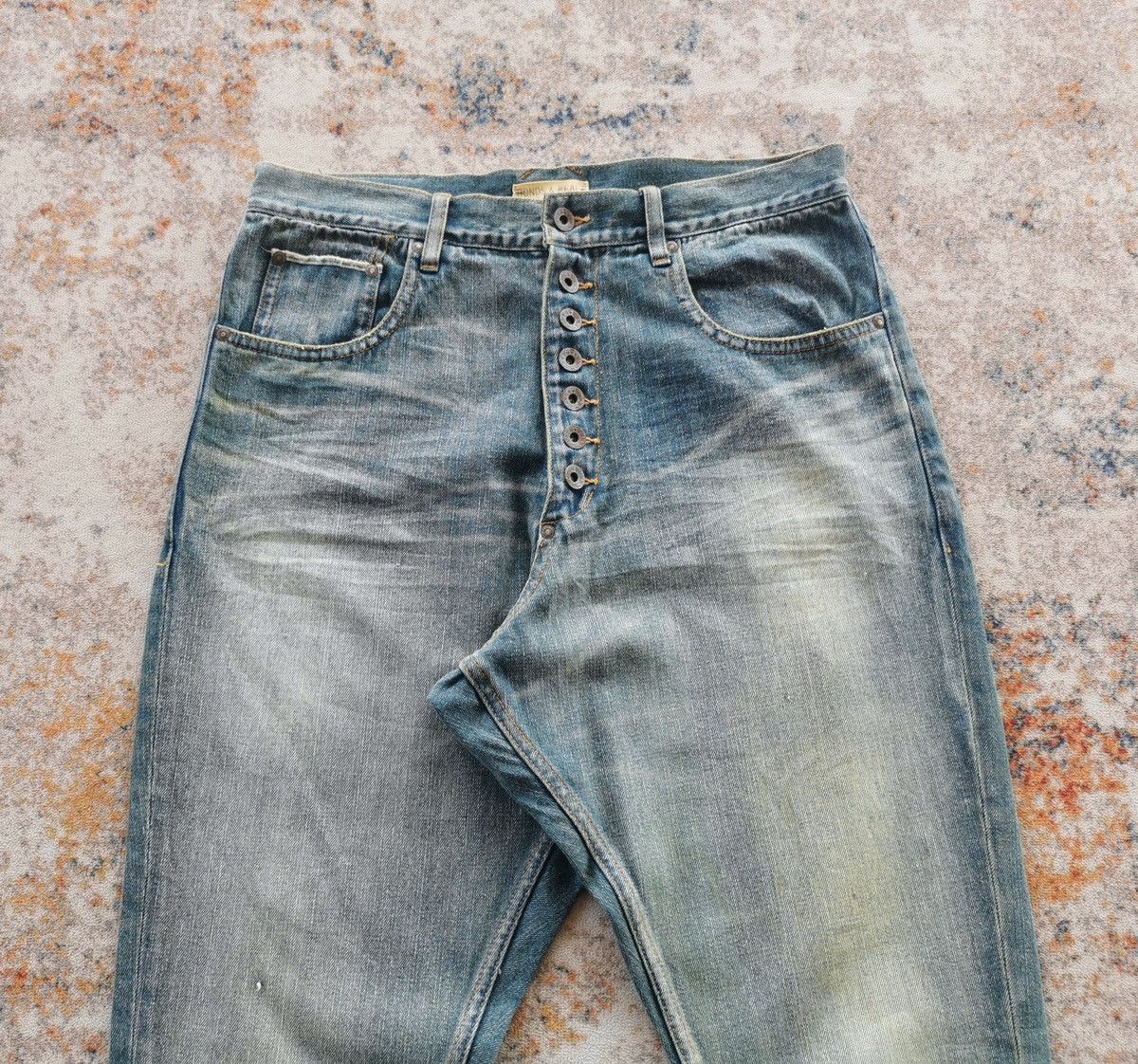 Japanese Brand Bond And Peace Show Button Jeans Size US 32 / EU 48 - 1 Thumbnail