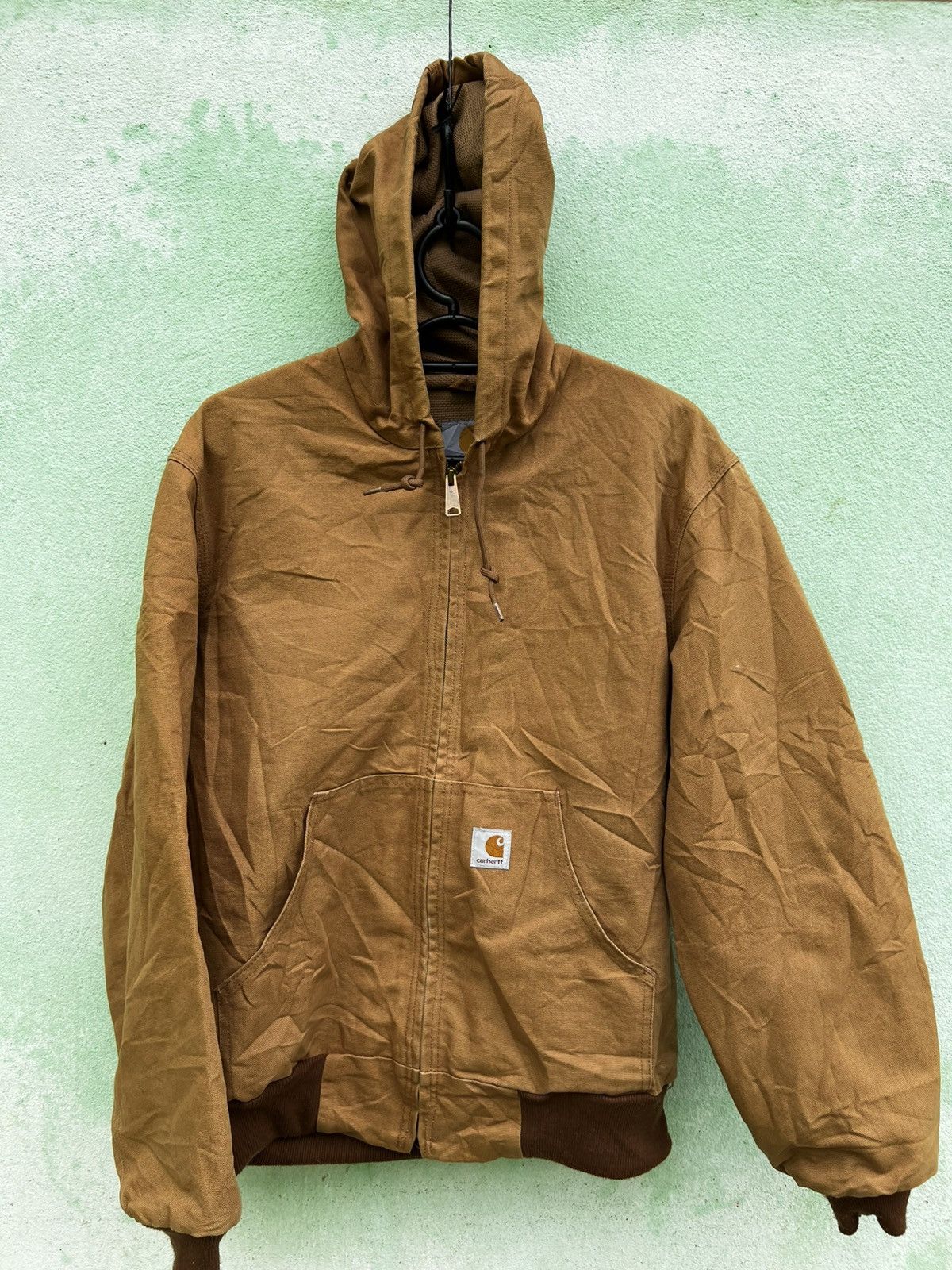 Carhartt VTG Carhartt J131 BRNThermal Lined Hoodie Jacket Made In USA Size US L / EU 52-54 / 3 - 14 Thumbnail