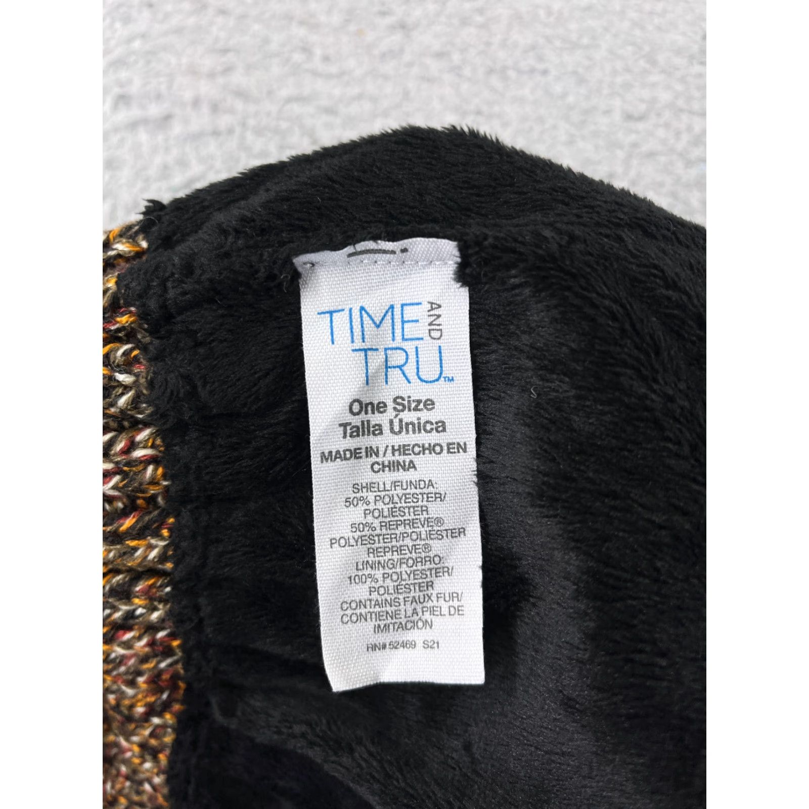 Vintage Time And Tru Beanie Toque Womens One Size Orange Knit Polyester Lined Faux Pom Size ONE SIZE - 7 Thumbnail