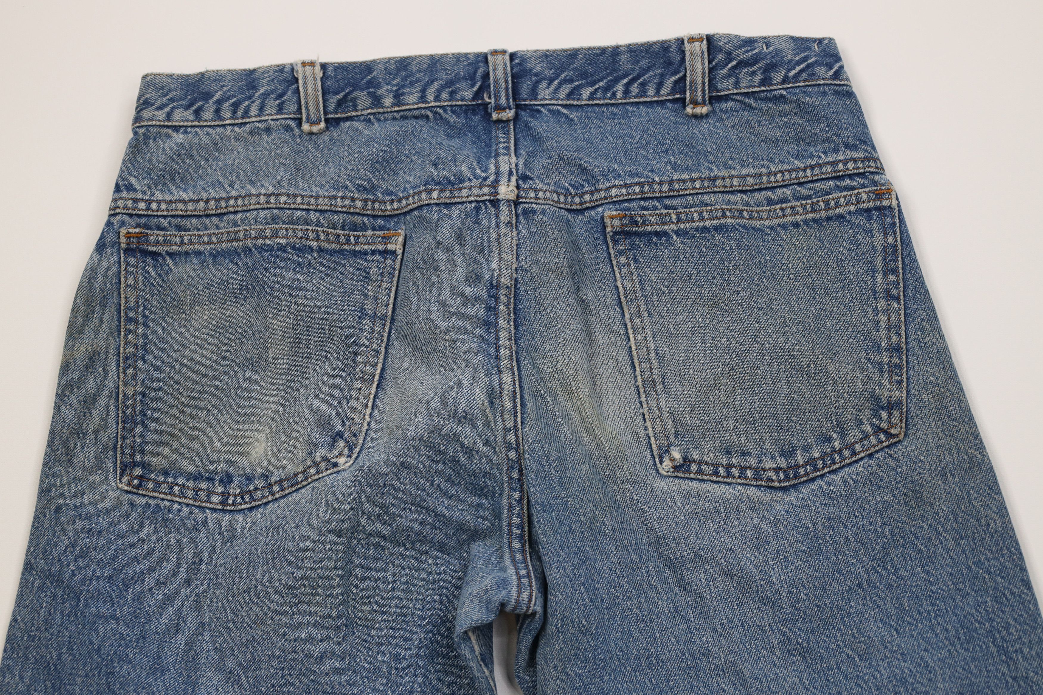 Vintage Vintage 70s Streetwear Wide Leg Denim Jeans Blue Cotton USA Size US 34 / EU 50 - 11 Thumbnail