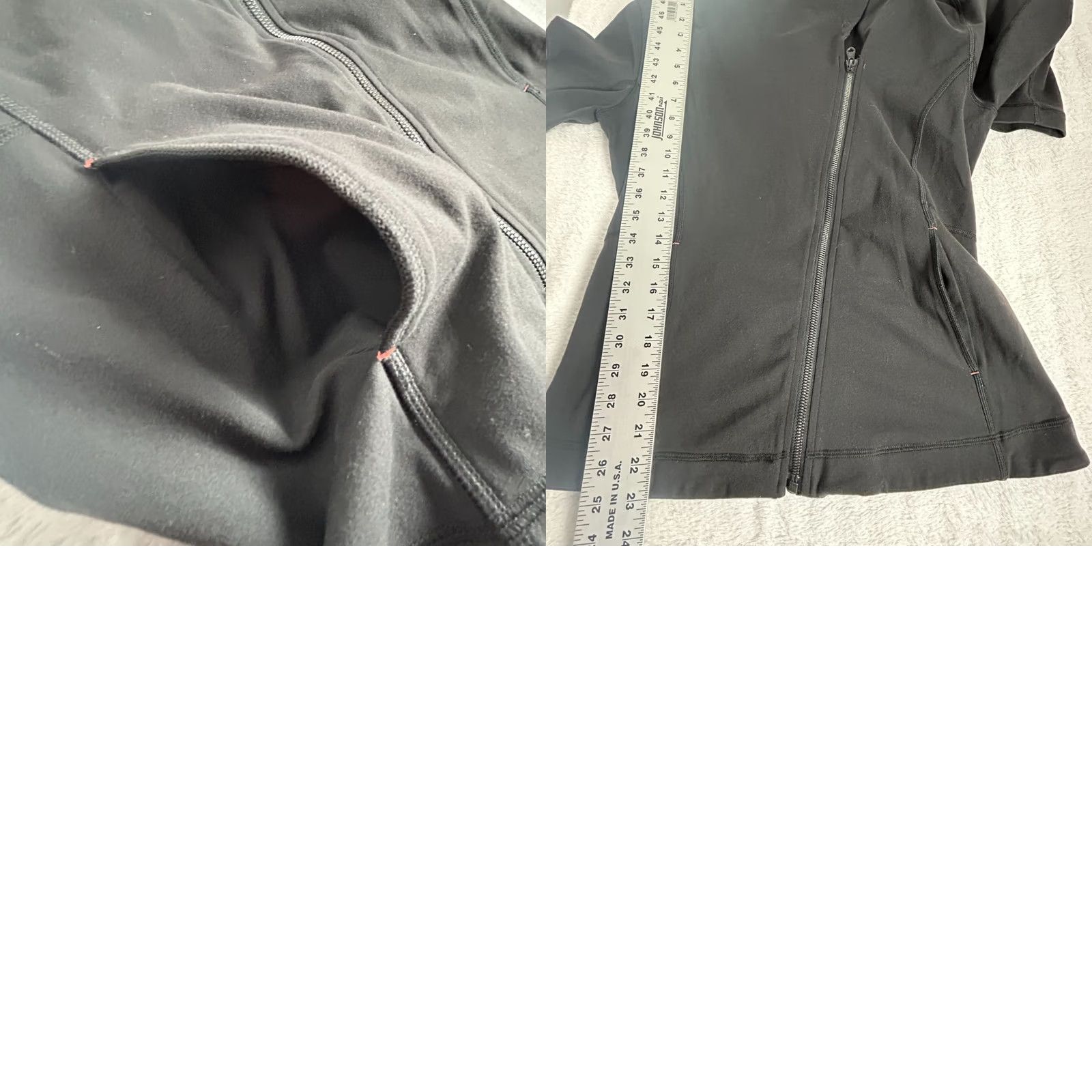 Vintage Lucy Womens Jacket /Cowl Neck Asymmetric Zip Up with Pockets Small Black Stripe Winter Jacket - XS? Size S / US 4 / IT 40 - 8 Thumbnail