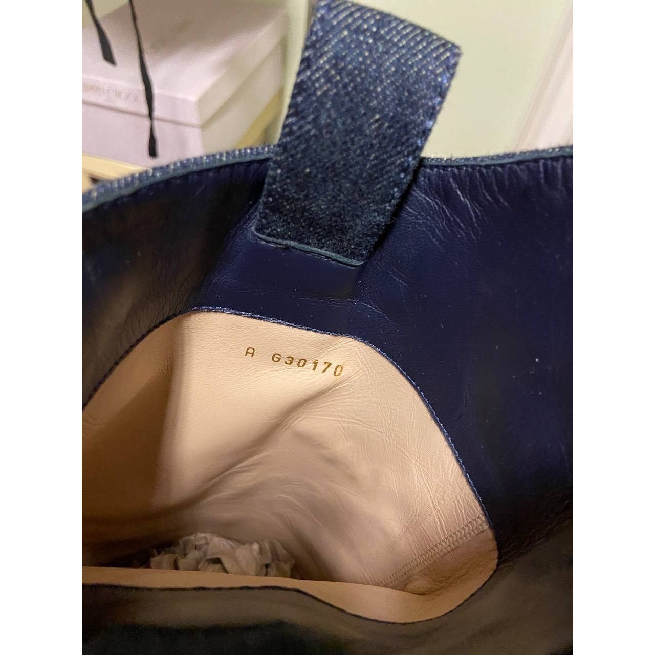 Chanel Chanel Denim Logo Boots - Chic Blue Ankle Booties Size 37.5 Size US 7.5 / IT 37.5 - 6 Thumbnail