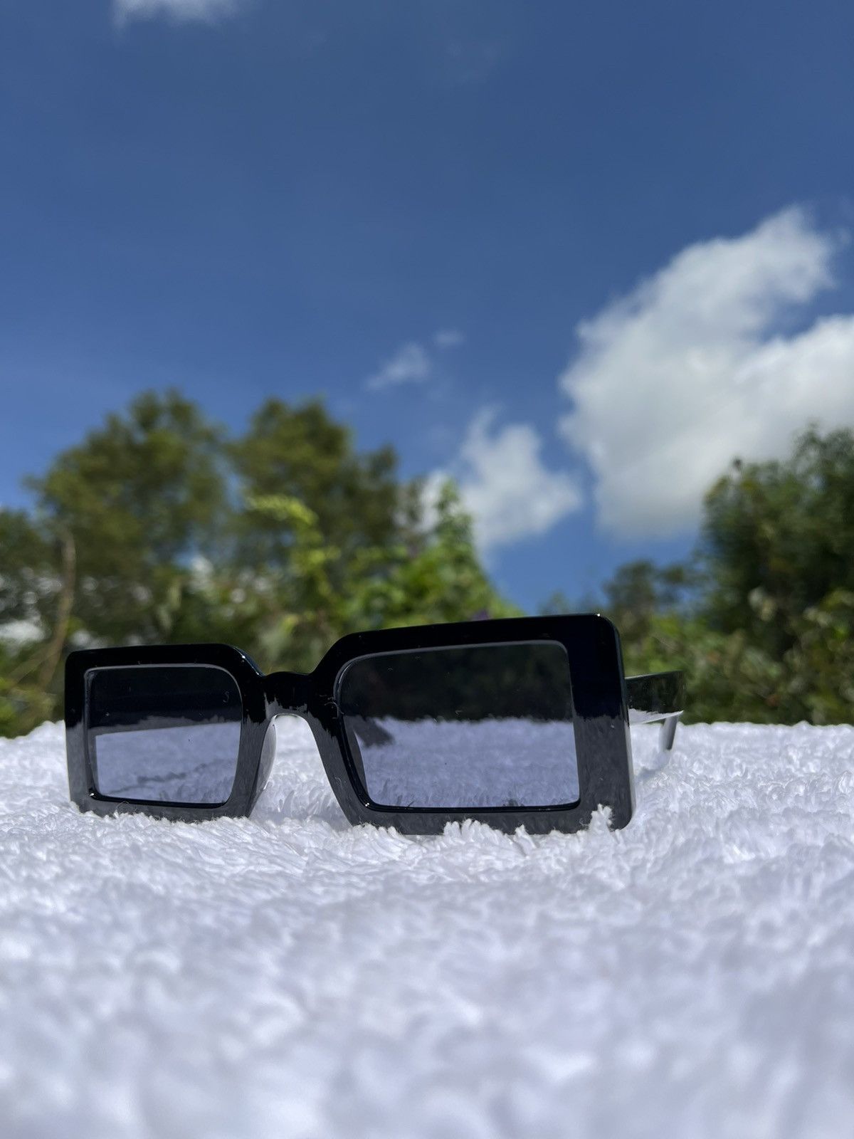 Other Y2K Retro square black sunglasses with UV protection Size ONE SIZE - 3 Thumbnail