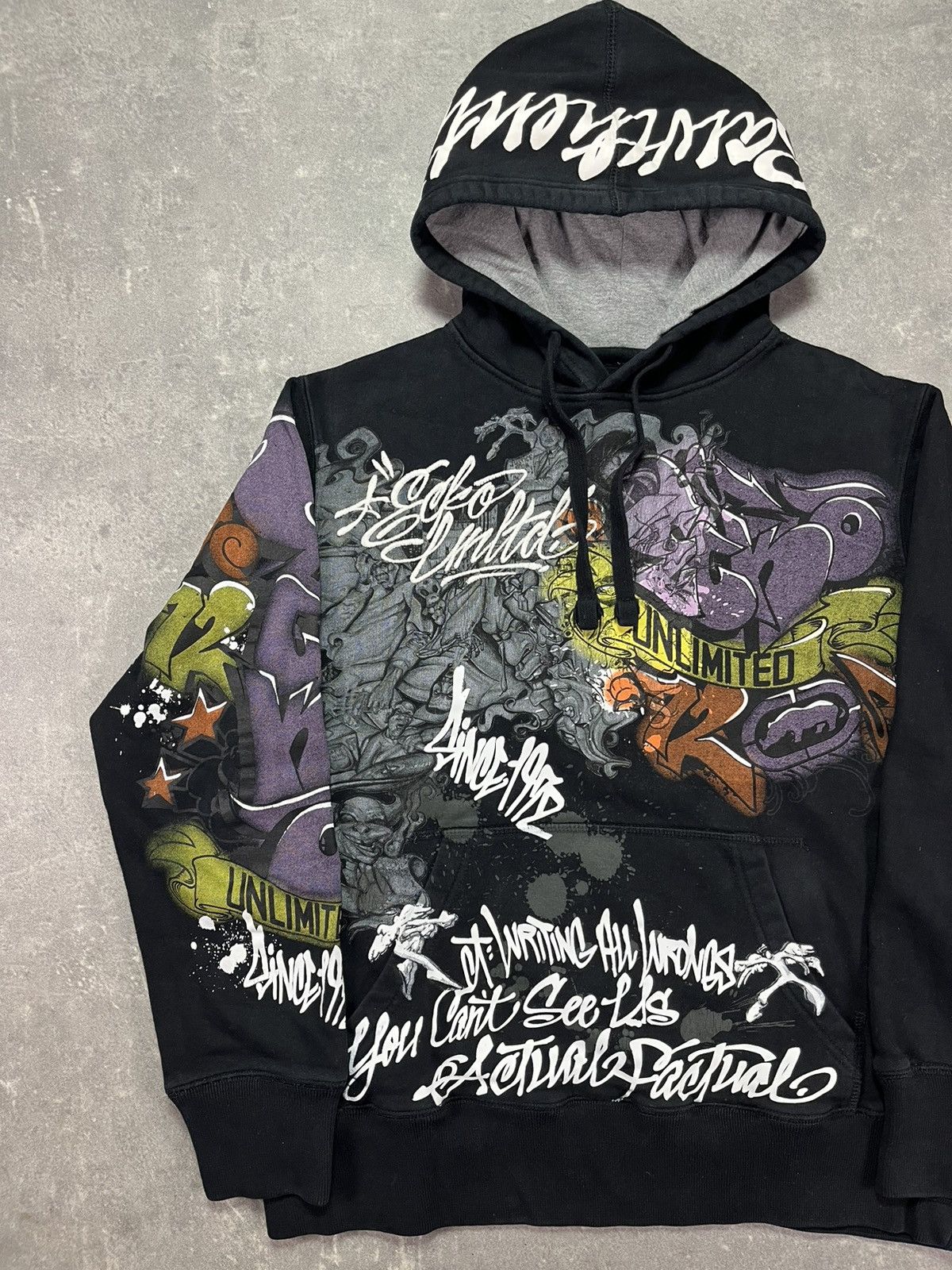 Ecko Unltd. Ecko Unltd. Printed Grafitti Hoodie M L Baggy Rare Size US M / EU 48-50 / 2 - 3 Thumbnail