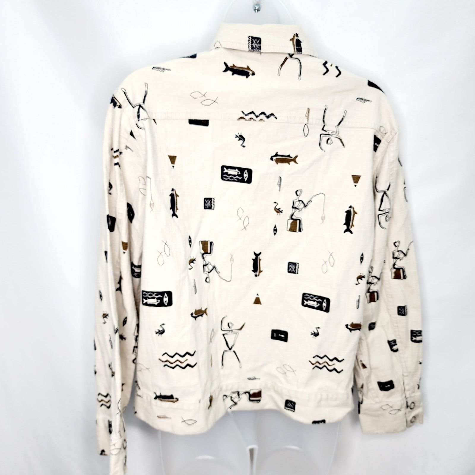 Other Chico's 80s/90s Vintage Print Jacket Artsy Abstract Jacket Size M / US 6-8 / IT 42-44 - 2 Thumbnail