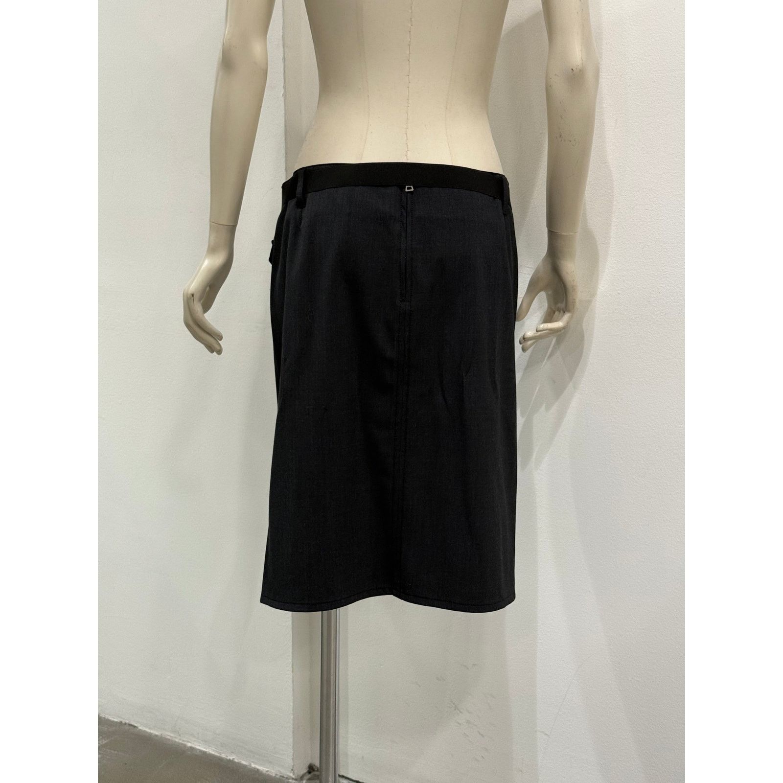 Prada Prada wool midi belted skirt with zippers Size 28" / US 6 / IT 42 - 4 Thumbnail