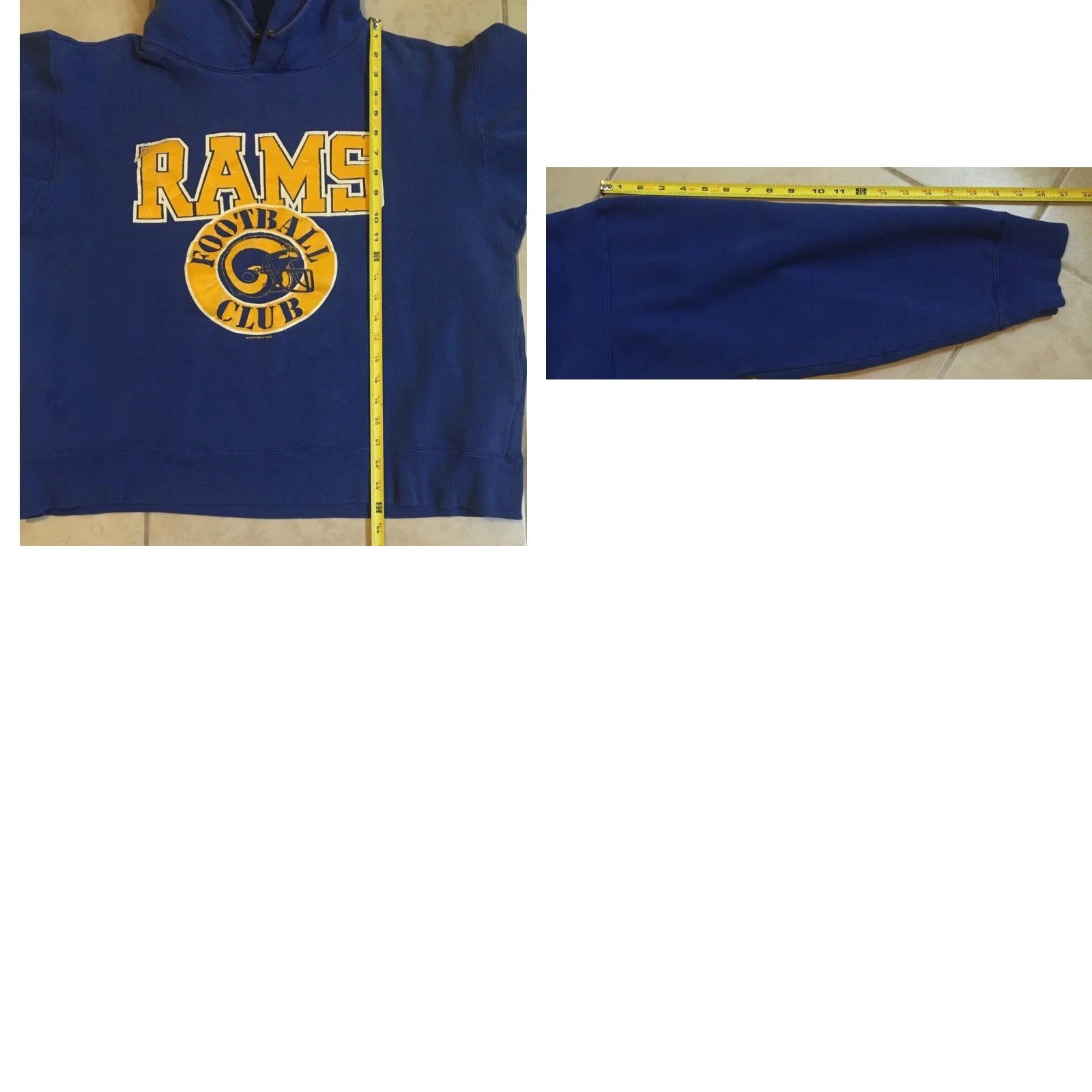 Starter VINTAGE Starter Los Angeles Rams Faded Boxy Hoodie M L Football NFL Grunge 90s Blues Size US M / EU 48-50 / 2 - 10 Thumbnail