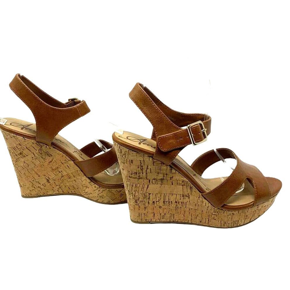 American Rag American Rag Rochelle Cognac Wedge Slingback Sandals Size 9 Size US 9 / IT 39 - 7 Thumbnail