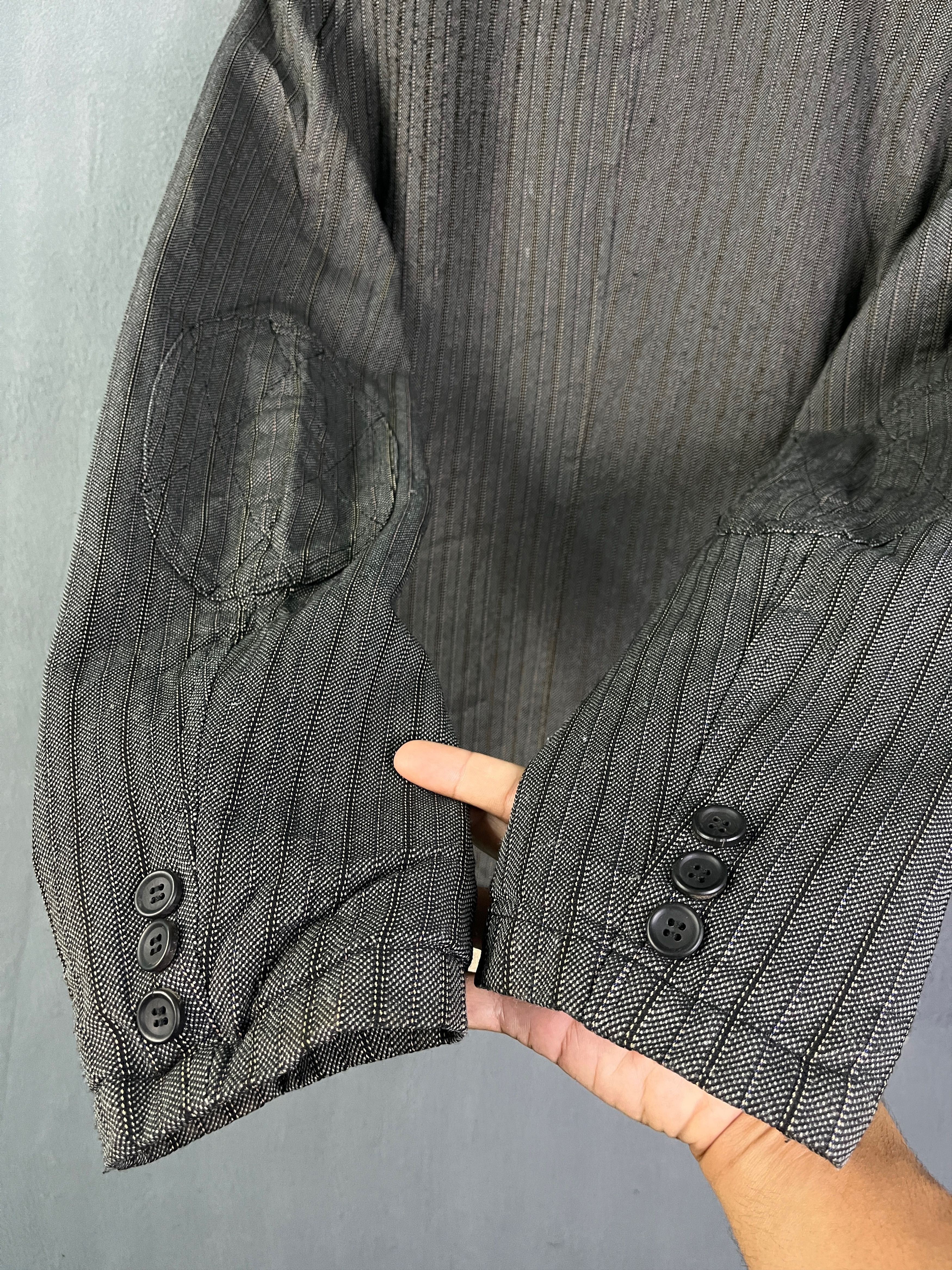 Comme des Garcons Homme CDG Homme AW2005 Sherpa Deep Pile Pinstripes Jacket Size US L / EU 52-54 / 3 - 10 Thumbnail