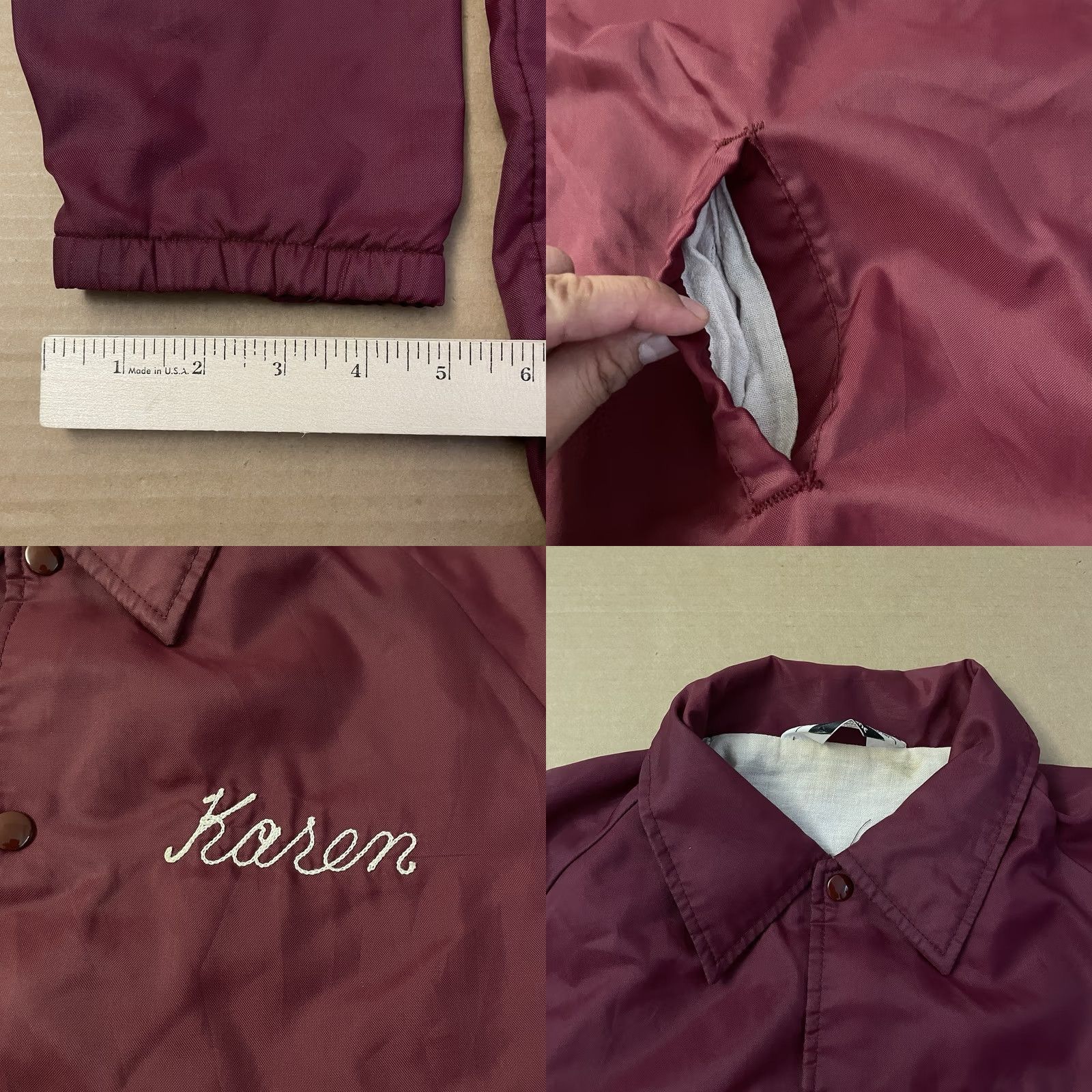 Chalk Line VINTAGE Karen Windbreaker Jacket Mens Large Red 90s Johnson Snap Button Chalk Line Windbreaker Size US L / EU 52-54 / 3 - 8 Thumbnail