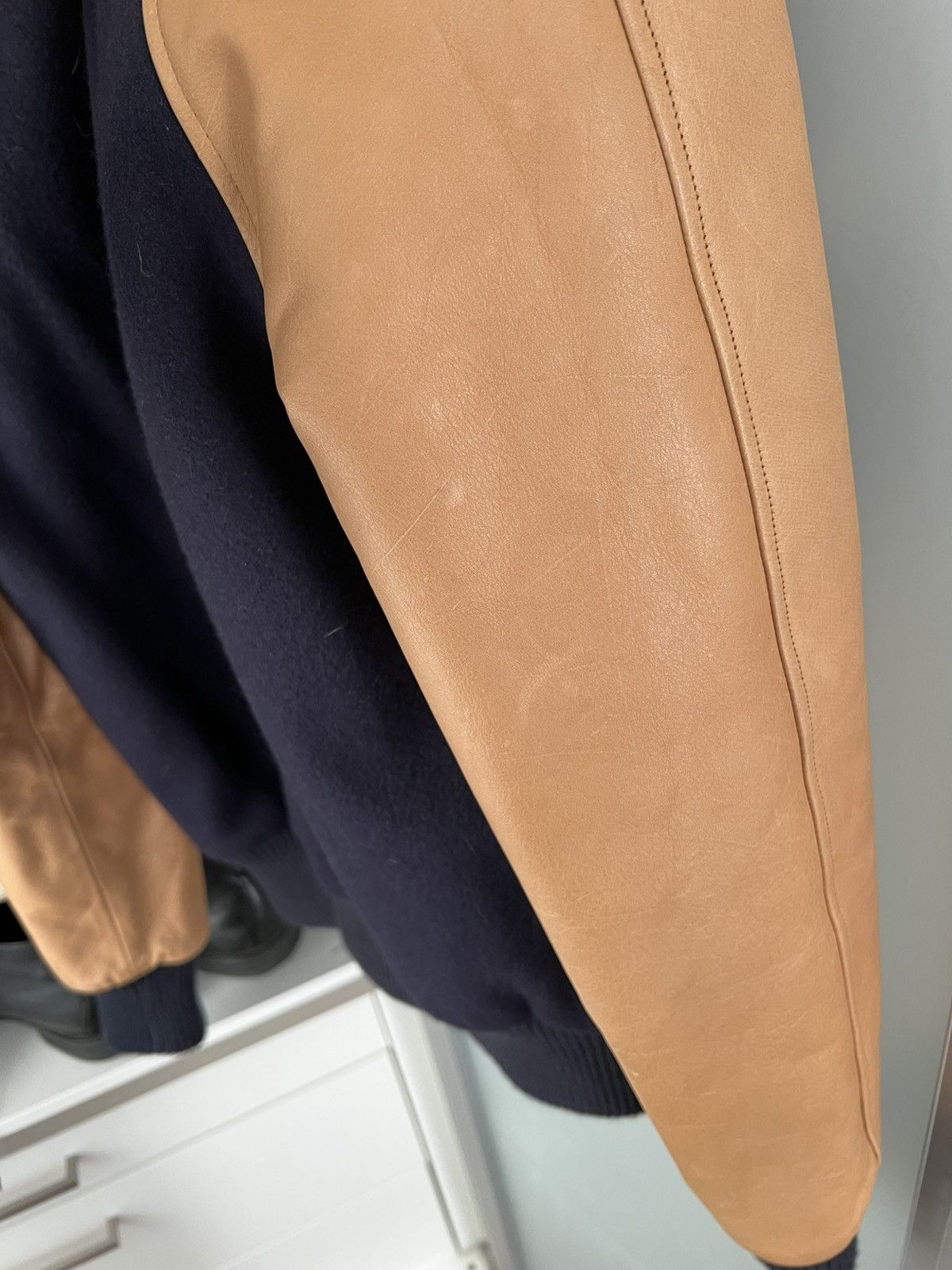 Golden Bear Leather Wool Varsity with Shearling Collar Size US M / EU 48-50 / 2 - 9 Thumbnail