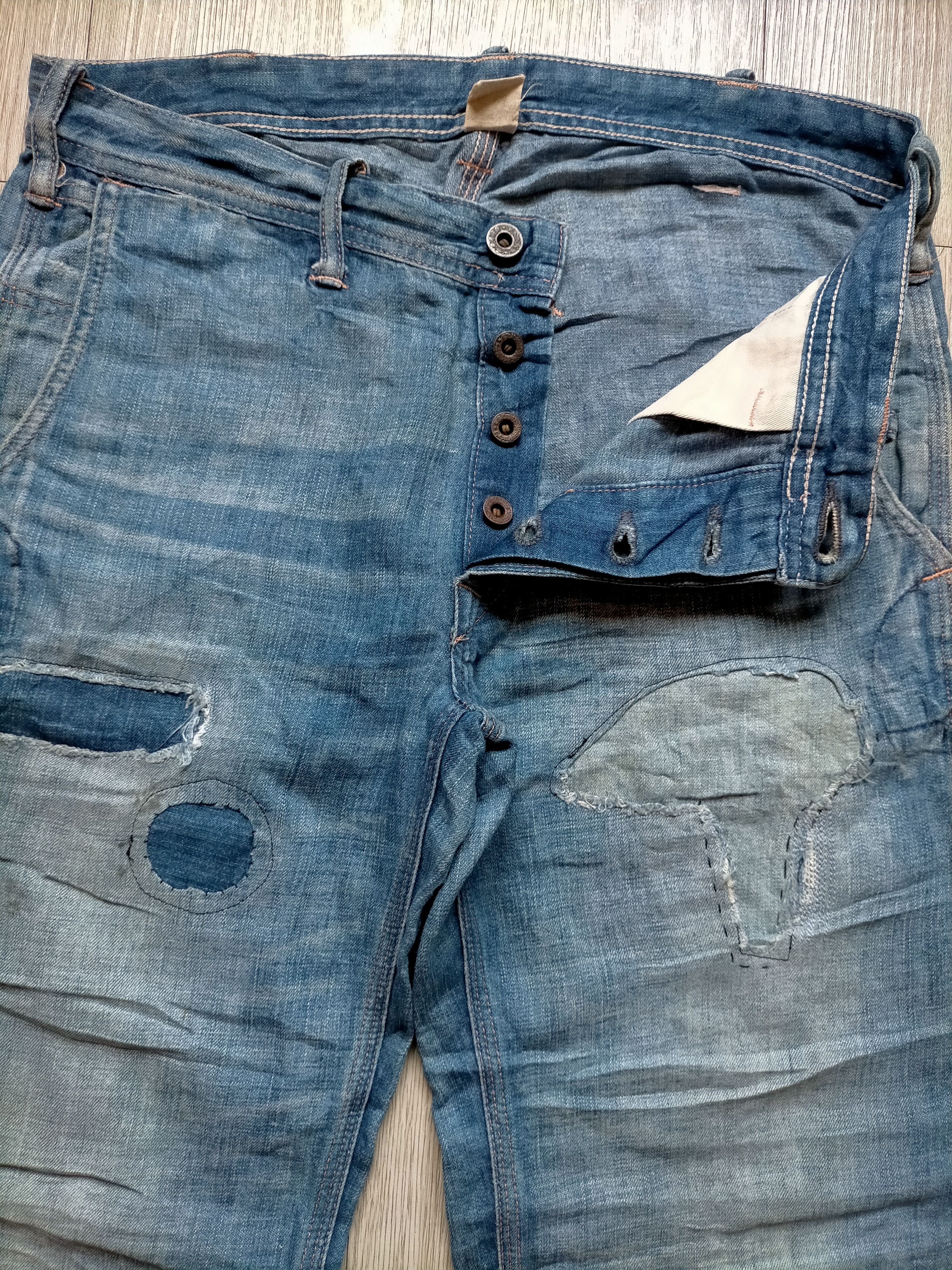 RRL Ralph Lauren ⚡Double RL Patchwork Carpenter Jeans Size US 31 - 4 Thumbnail