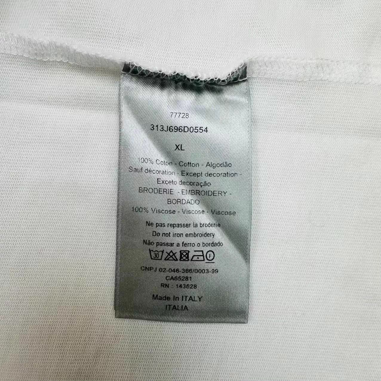 Dior DIOR CD Embroidered Logo T-Shirt XL Size US XL / EU 56 / 4 - 4 Thumbnail