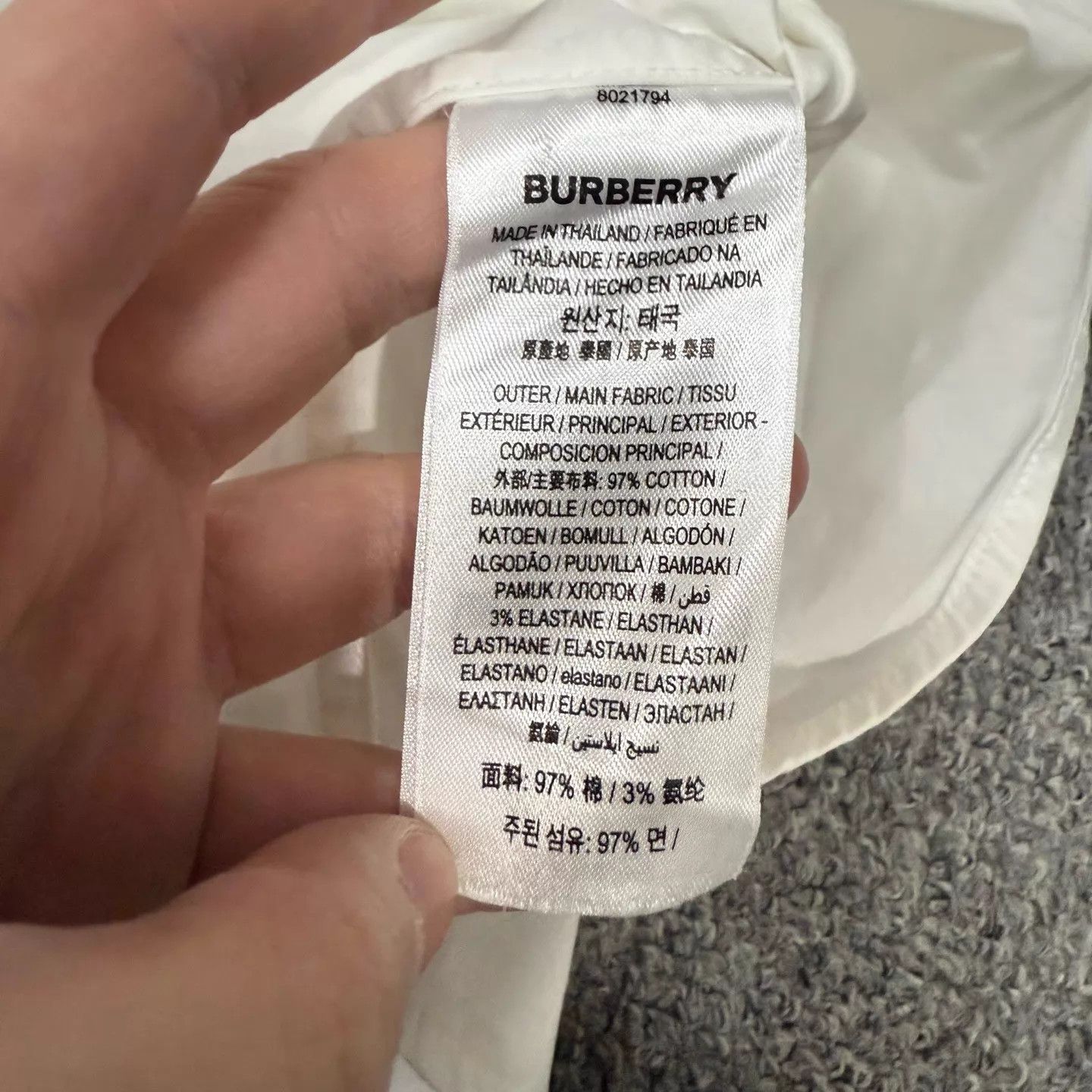 Burberry Burberry white logo long sleeve shirt M 99 new Size US M / EU 48-50 / 2 - 4 Thumbnail