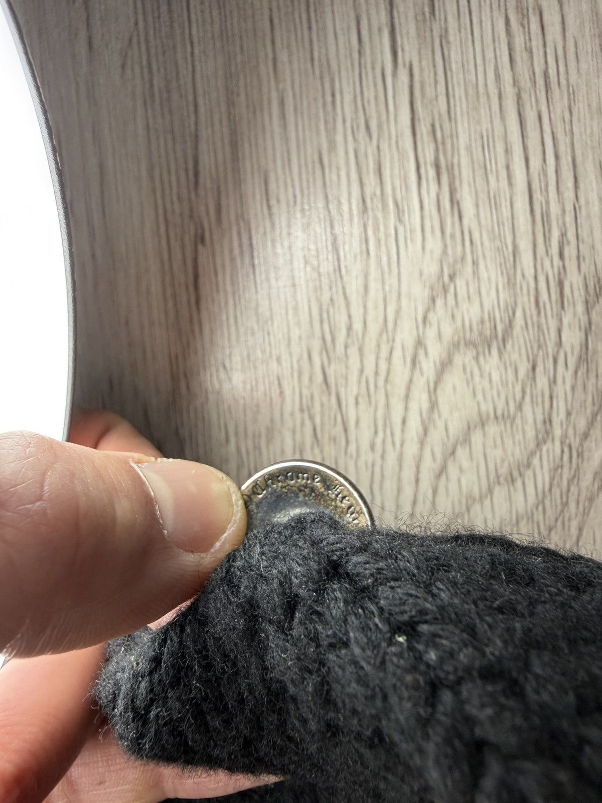 Chrome Hearts Vintage 1995 Chrome Hearts Cashmere Beanie • Silver Button Size ONE SIZE - 15 Thumbnail
