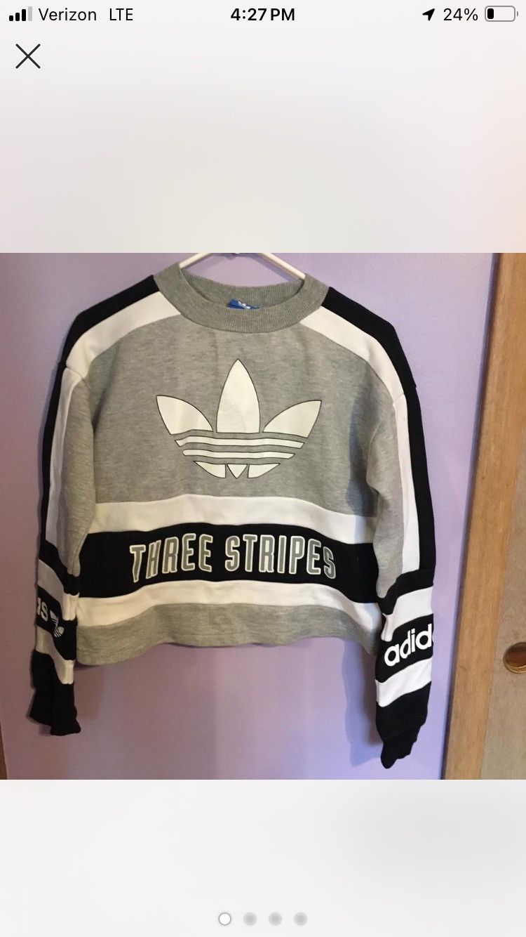 Adidas Adidas Cropped Sweatshirt Size M / US 6-8 / IT 42-44 - 1 Thumbnail