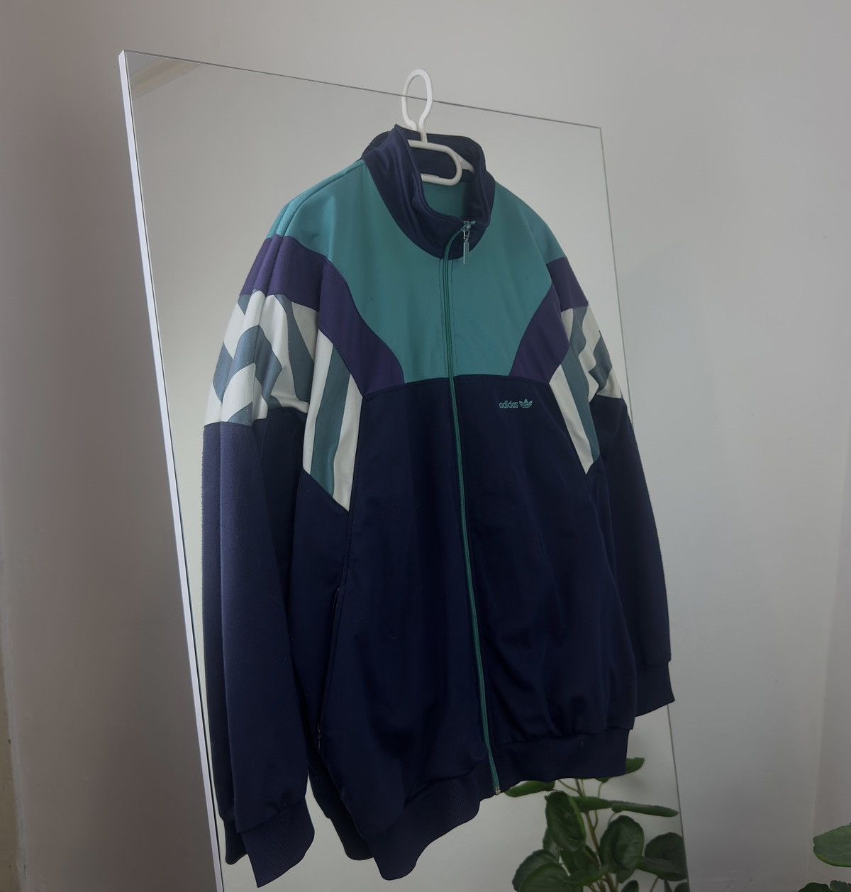 Adidas 90s Adidas Vintage Full Striped Rare Zip Vtg Boxy Fit Size US XL / EU 56 / 4 - 1 Thumbnail
