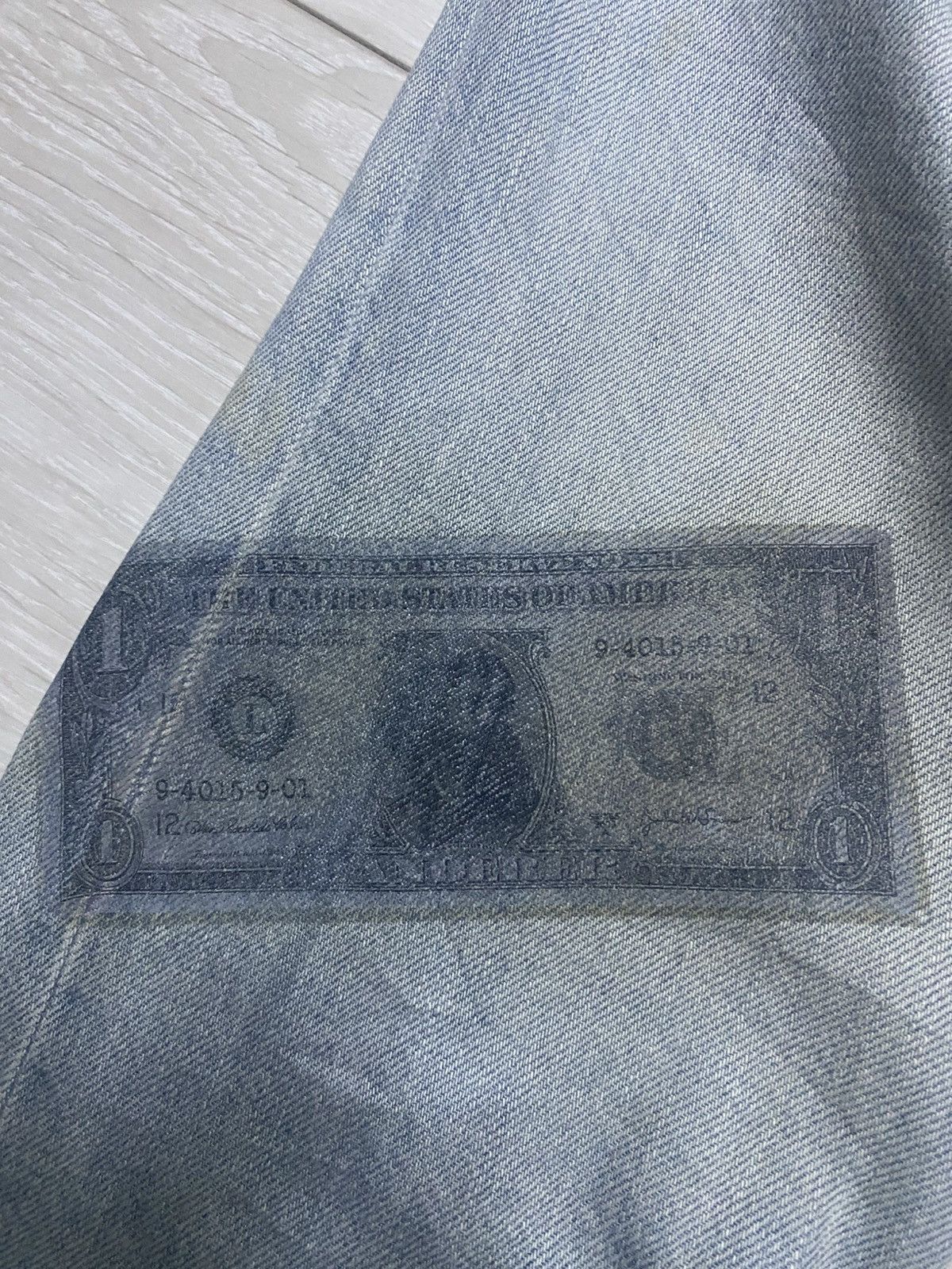 Japanese Brand Vintage Ego Tripping Light Wash Money Money Print Jeans Size US 30 / EU 46 - 15 Thumbnail