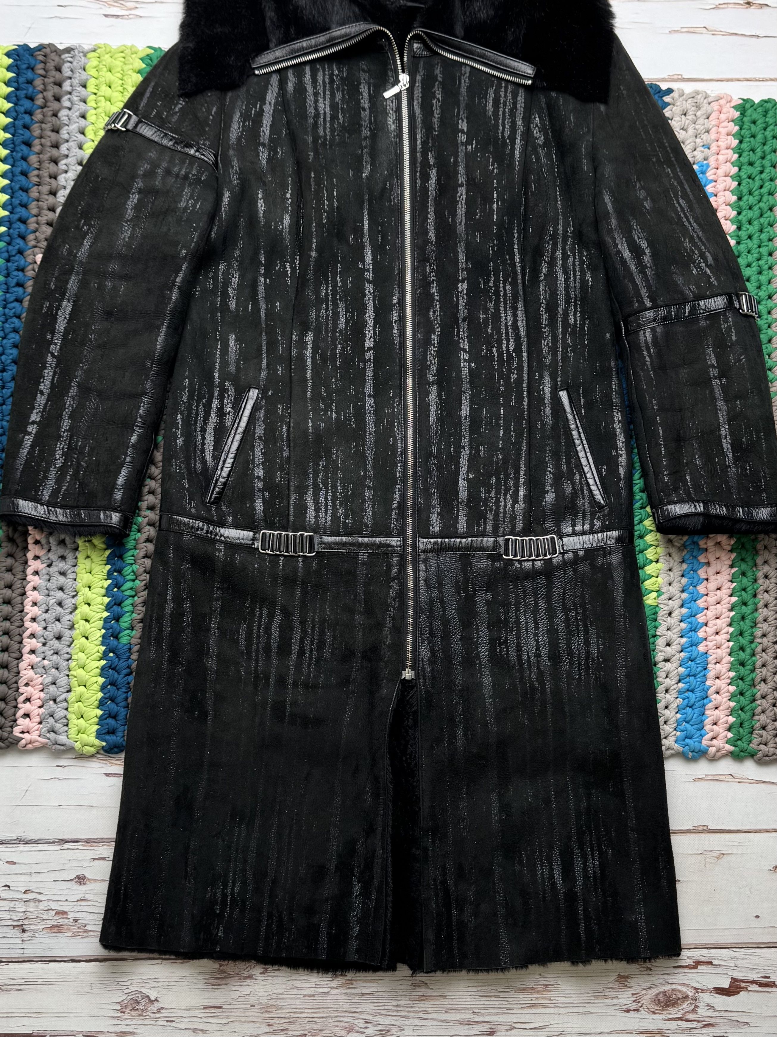 Japanese Brand Vintage Real Lambskin Coat With Real Fur Neck (D10)(D15)(V1) Size L / US 10 / IT 46 - 3 Thumbnail