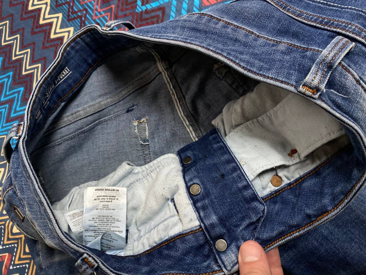 G-Star jeans Y2K G-Star Raw logo vintage D-STAQ 5-POCKET slim Size US 31 - 5 Thumbnail