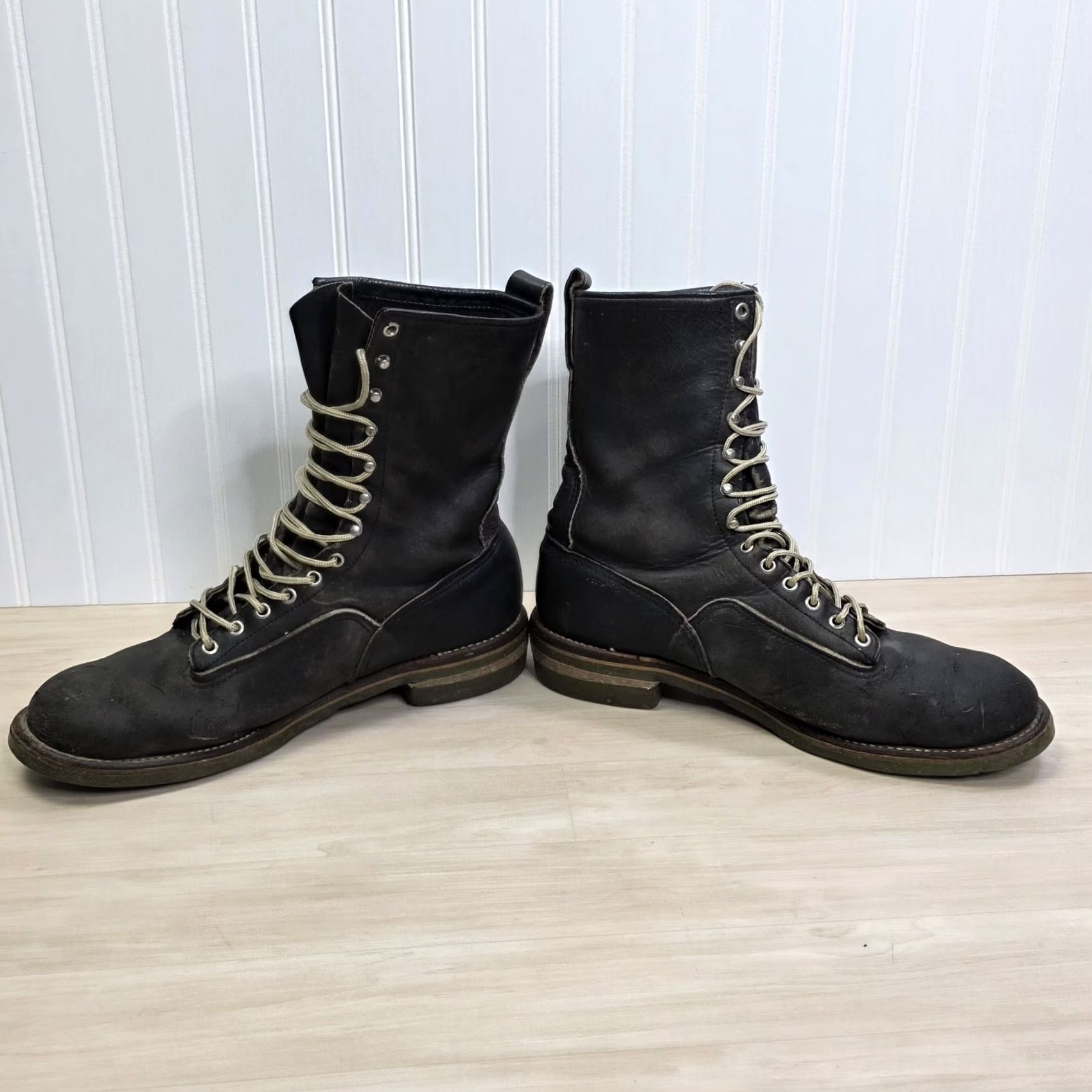 Red Wing VINTAGE Red Wing Shoes 919 Lineman Boots Shoe Leather Distressed Size 13 C Men USA Workwear Hat (?) Size US 13 / EU 46 - 5 Thumbnail