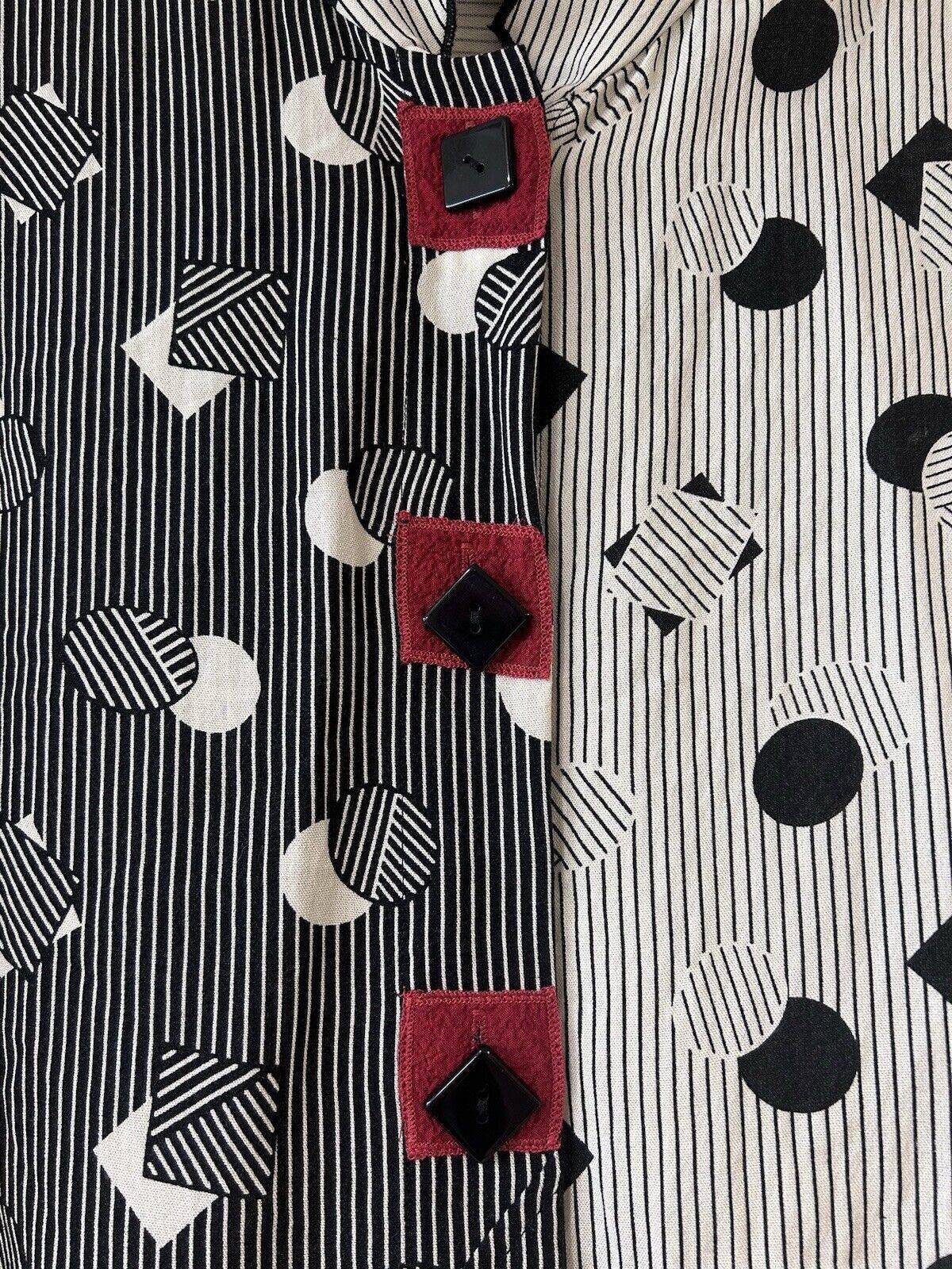 Designer Ali Miles Womens M Tunic Blouse Top Geometric Lagenlook Size M / US 6-8 / IT 42-44 - 4 Thumbnail