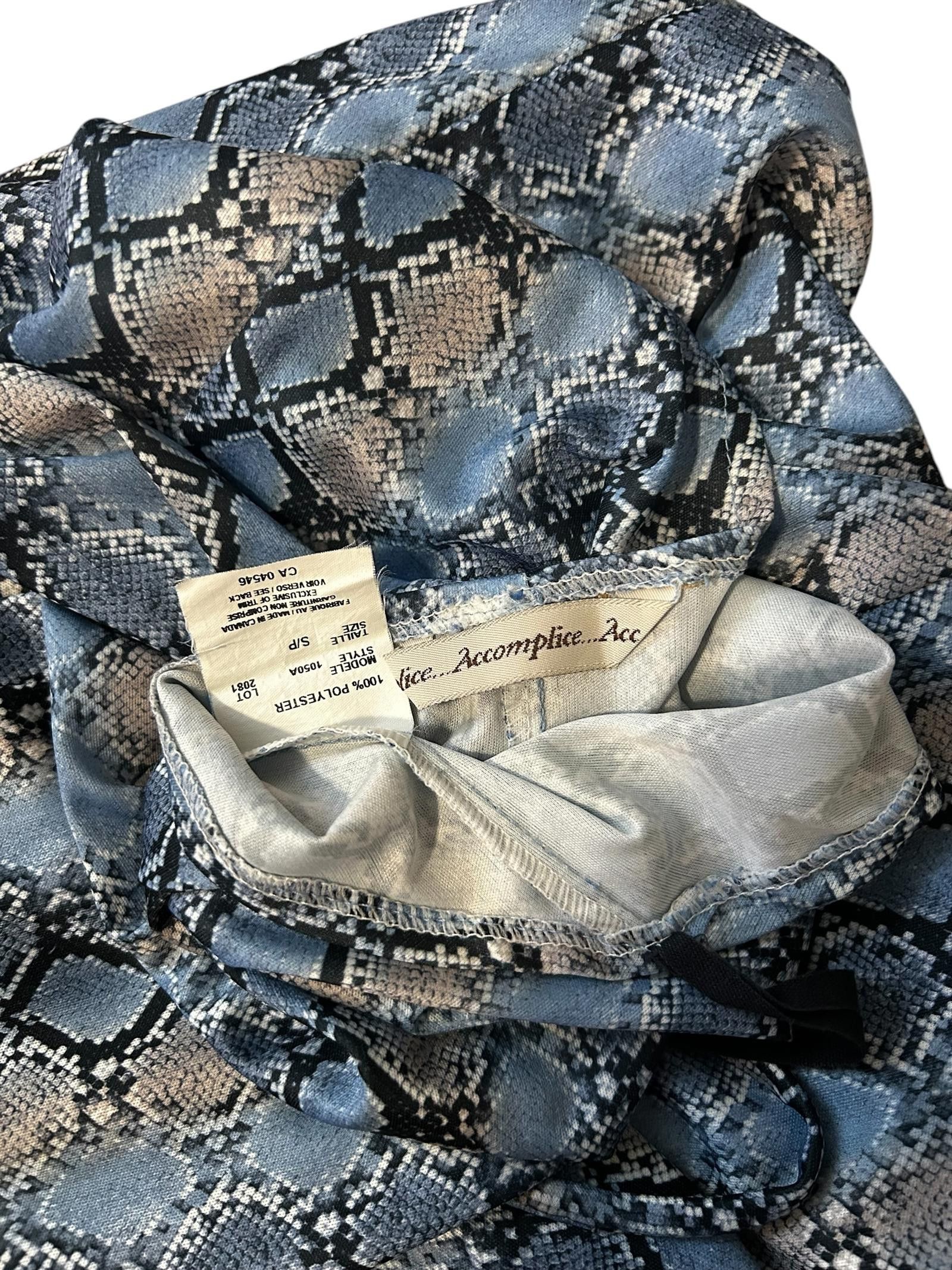 Designer Accomplice Snakeskin Print Halter Dress Size S / US 4 / IT 40 - 4 Thumbnail