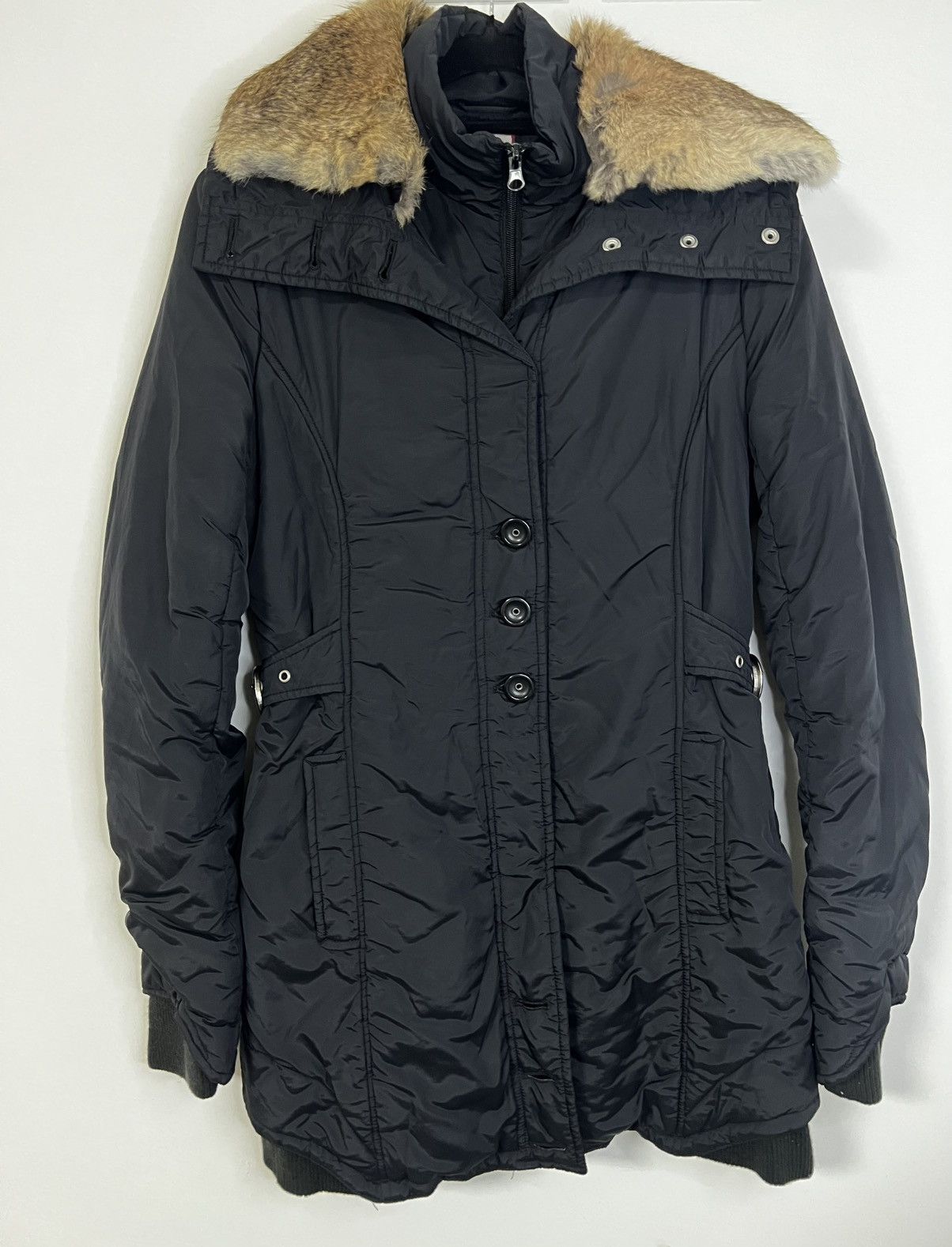 Max Mara Max mara parka coat M/L blue navy fur Size M / US 6-8 / IT 42-44 - 1 Thumbnail