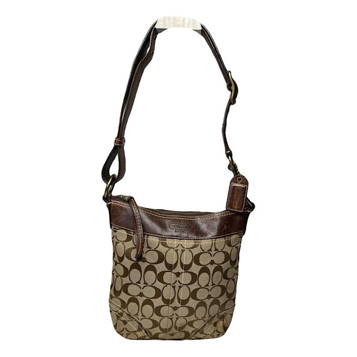 Coach Signature Sufflette Beige Leather Handbag Size ONE SIZE - 1 Thumbnail