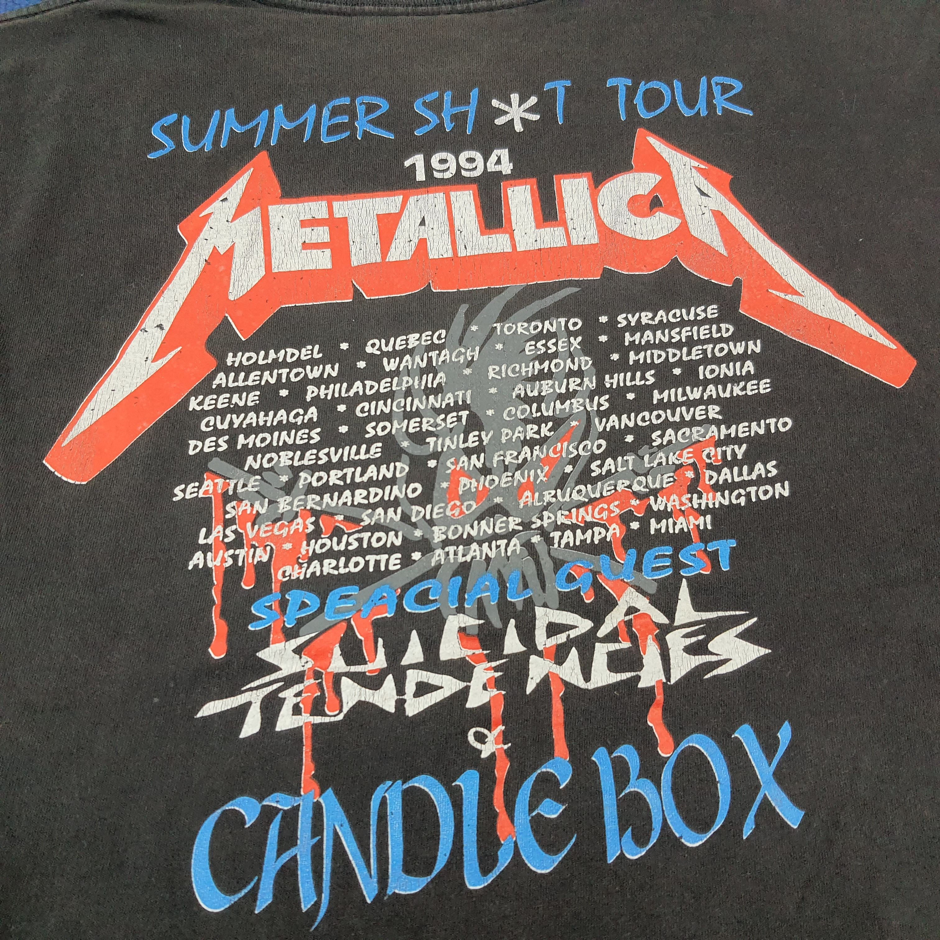 Band Tees × Vintage Vintage Metallica Summer Shit Tour 1994 Tshirt Size US XXL / EU 58 / 5 - 4 Thumbnail