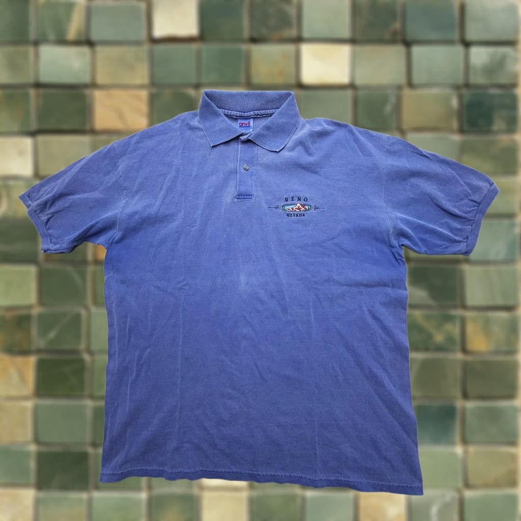Anvil Vintage Anvil Polo Shirt Mens Large Blue Cotton Polo Shirt Polo Mens L Blue Anvil Polo Shirt Vintage USA Pre Shrunk Solid Short Sleeve Badge Logo Size US L / EU 52-54 / 3 - 1 Thumbnail