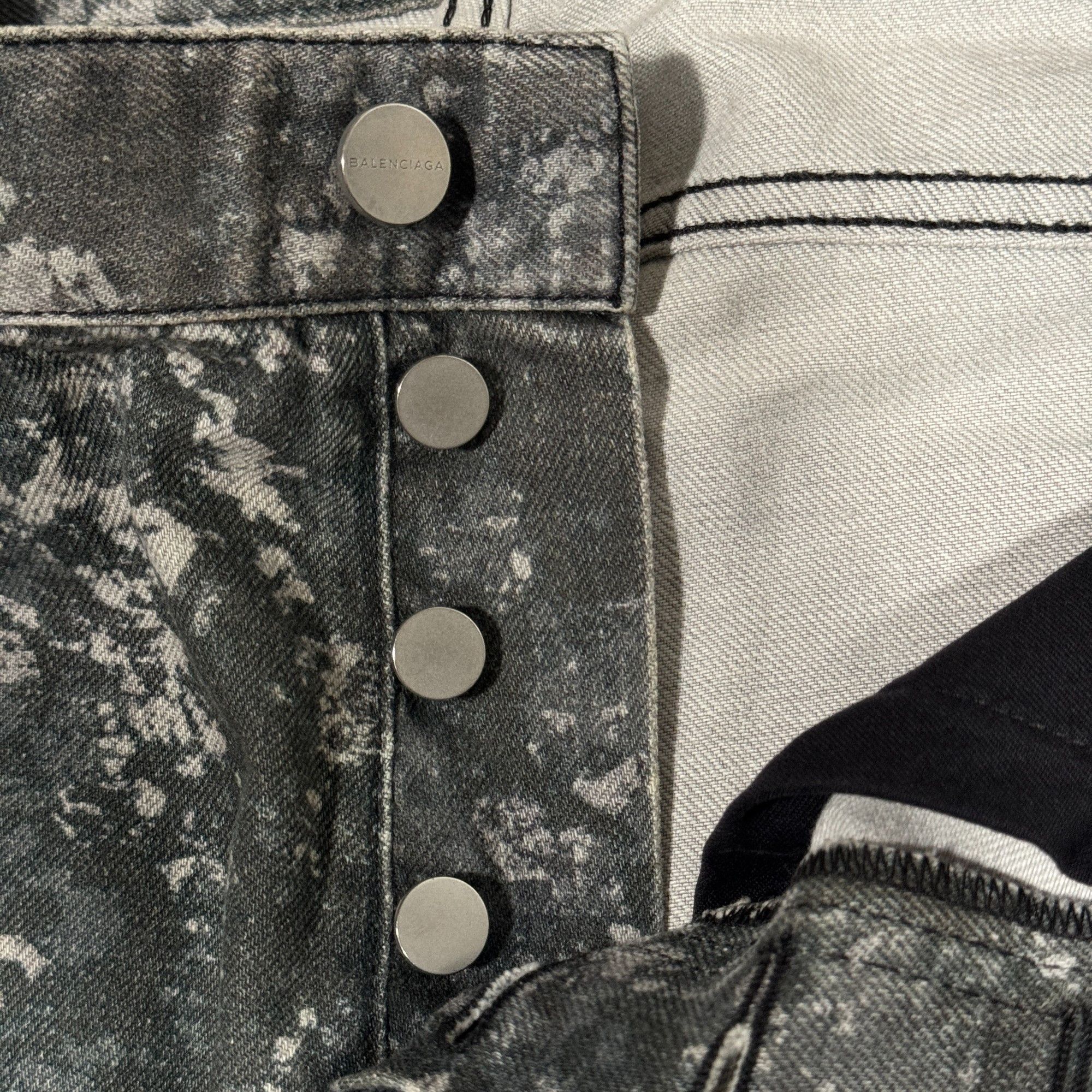 Balenciaga Balenciaga Grey Digital Camo Jeans Size US 30 / EU 46 - 4 Thumbnail