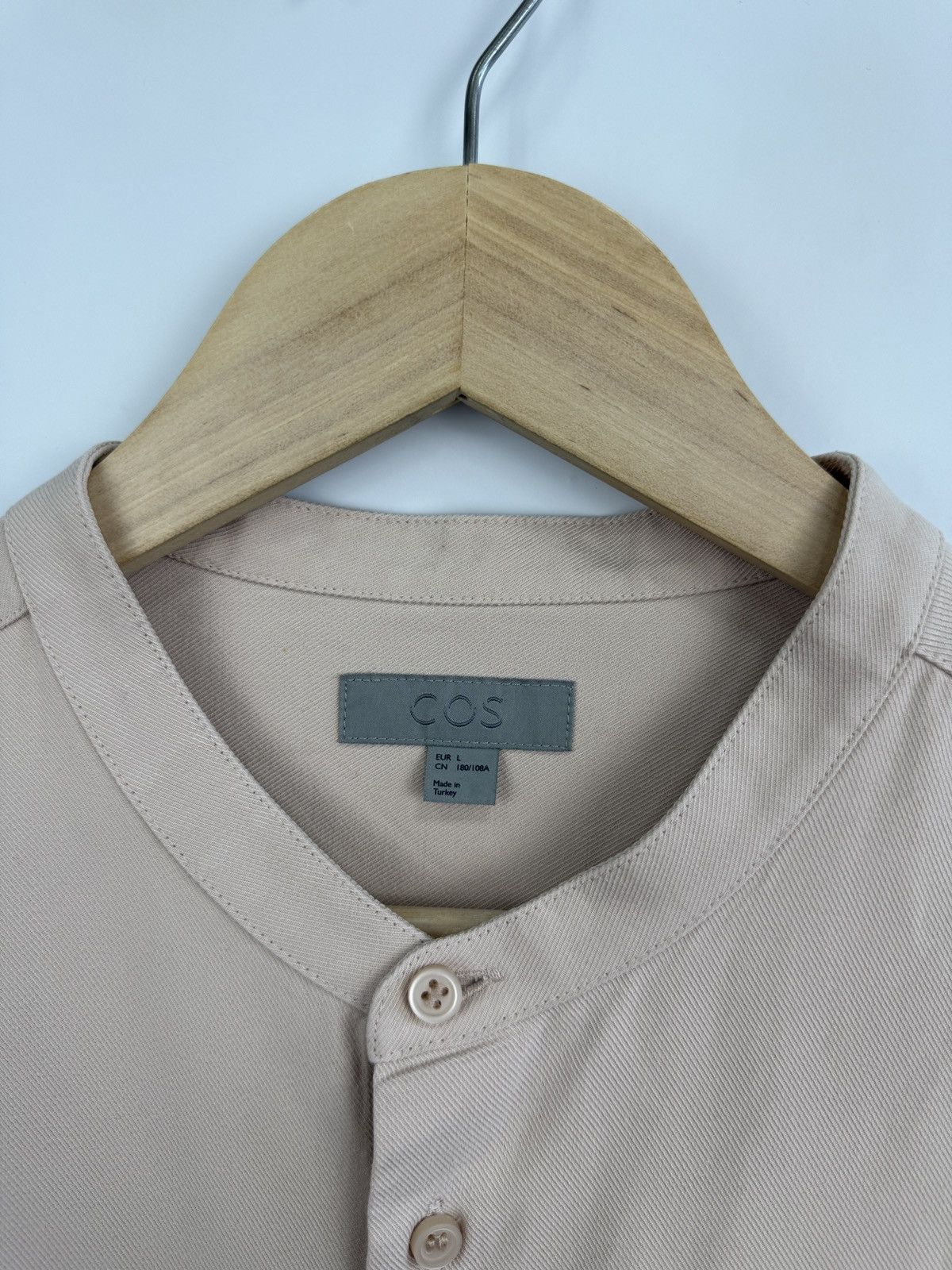 Cos 🇯🇵 Y2K Cos Collarless Shirt Japan Style Rare Retro Hype Size US L / EU 52-54 / 3 - 6 Thumbnail
